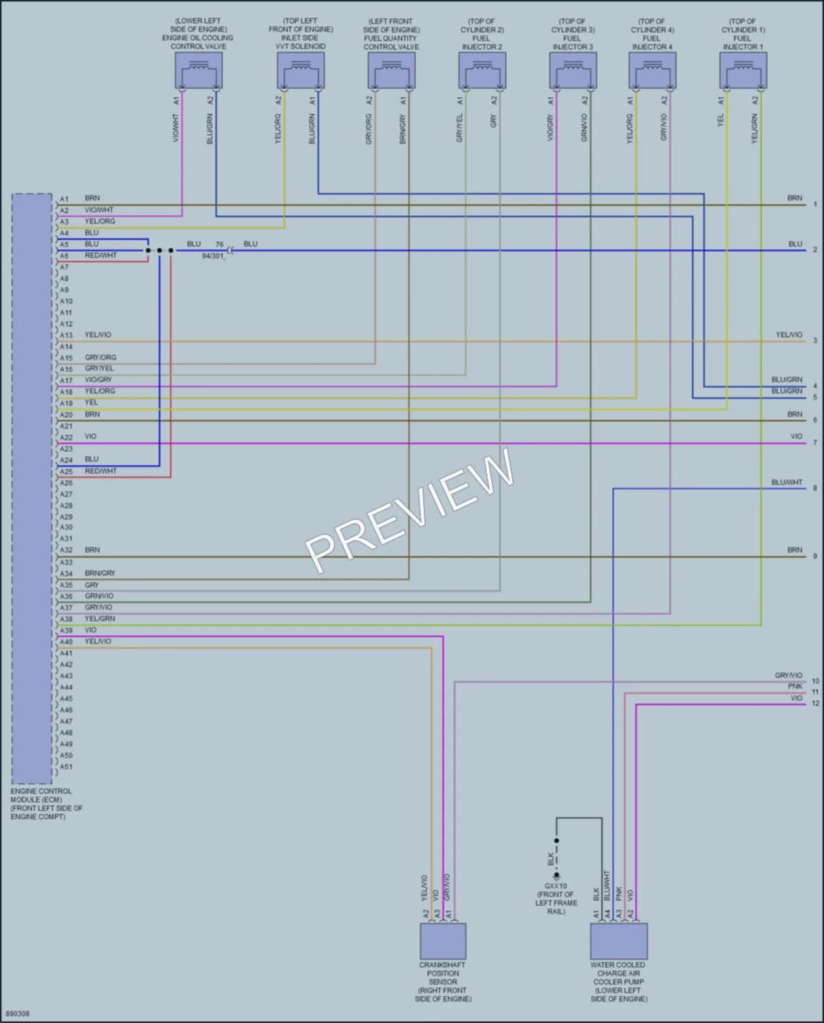 2024 Volvo XC90 Engine Performance wiring diagram preview