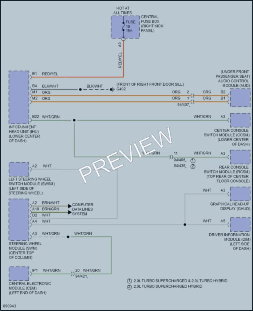 2024 Volvo XC90 Radio wiring diagram preview
