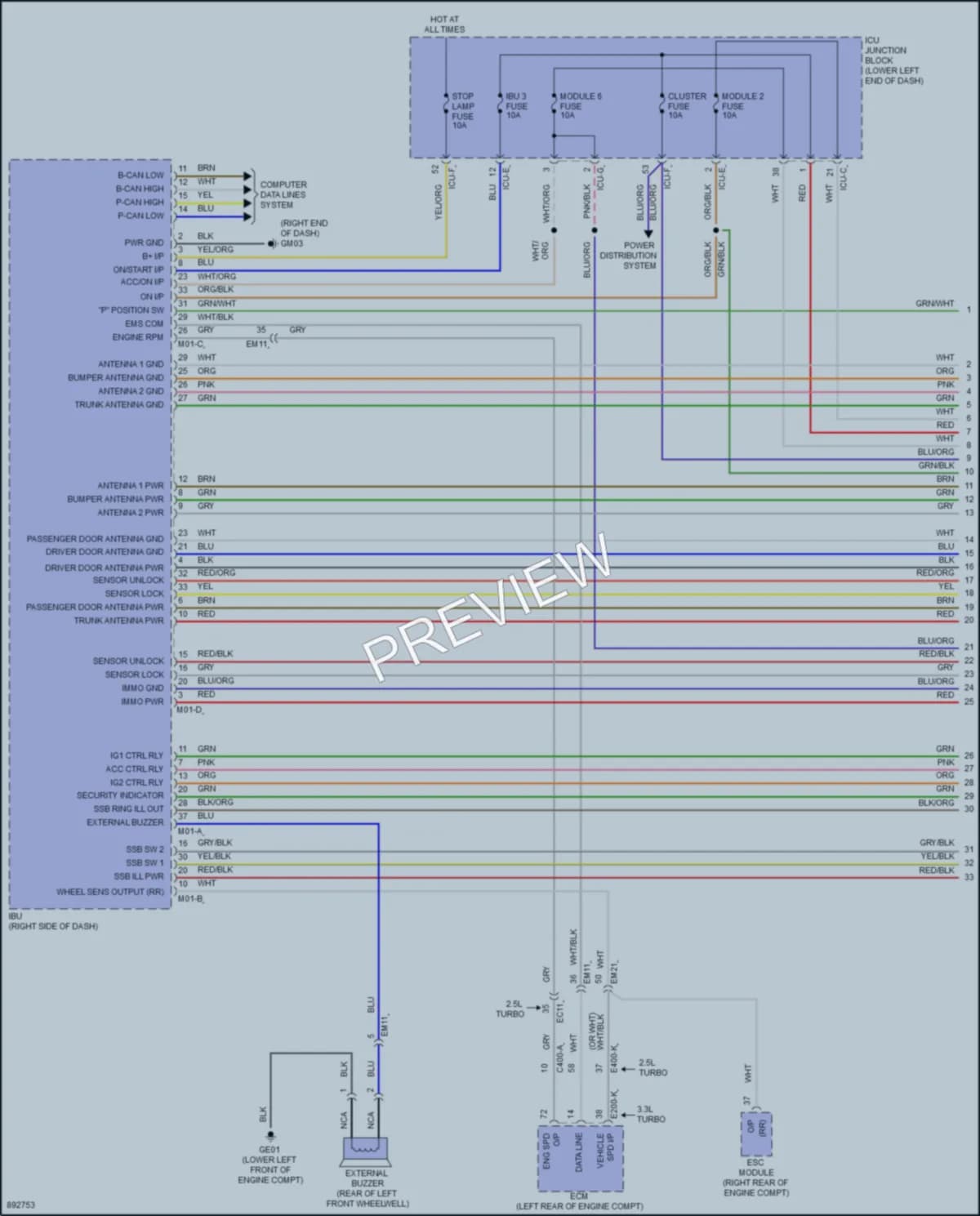 2025 Genesis G70 Anti Theft Wiring Diagrams protected preview