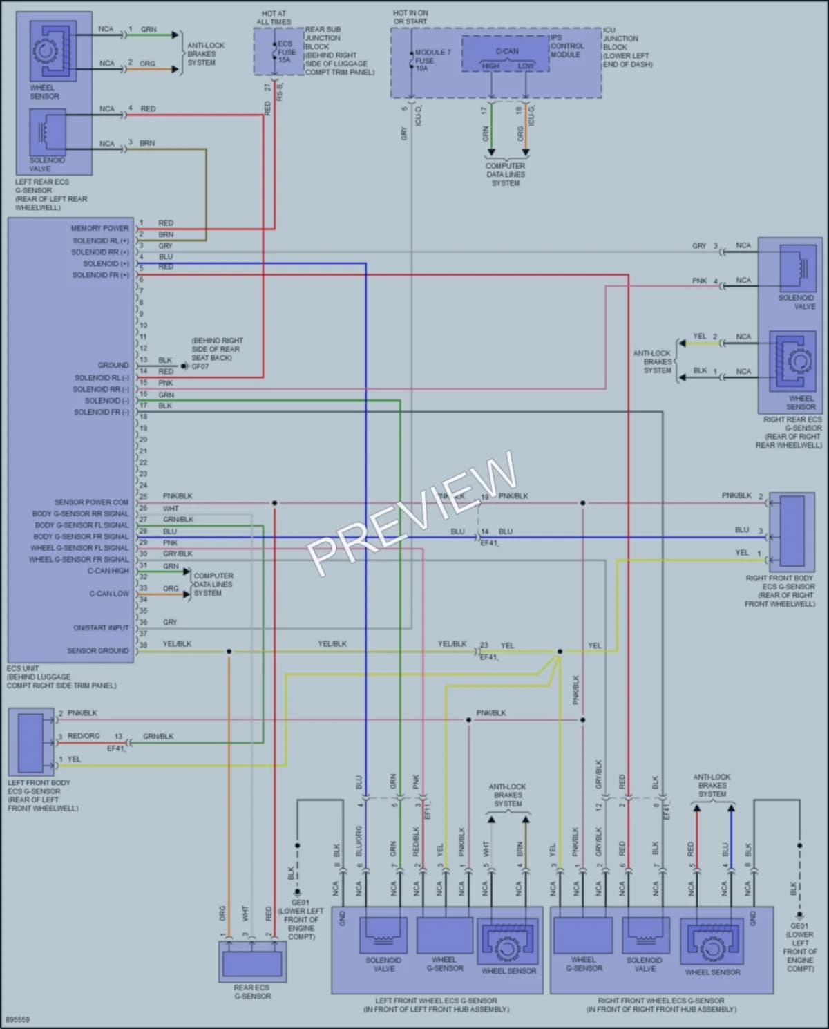 2025 Genesis G70 Electronic Suspension Wiring Diagrams protected preview