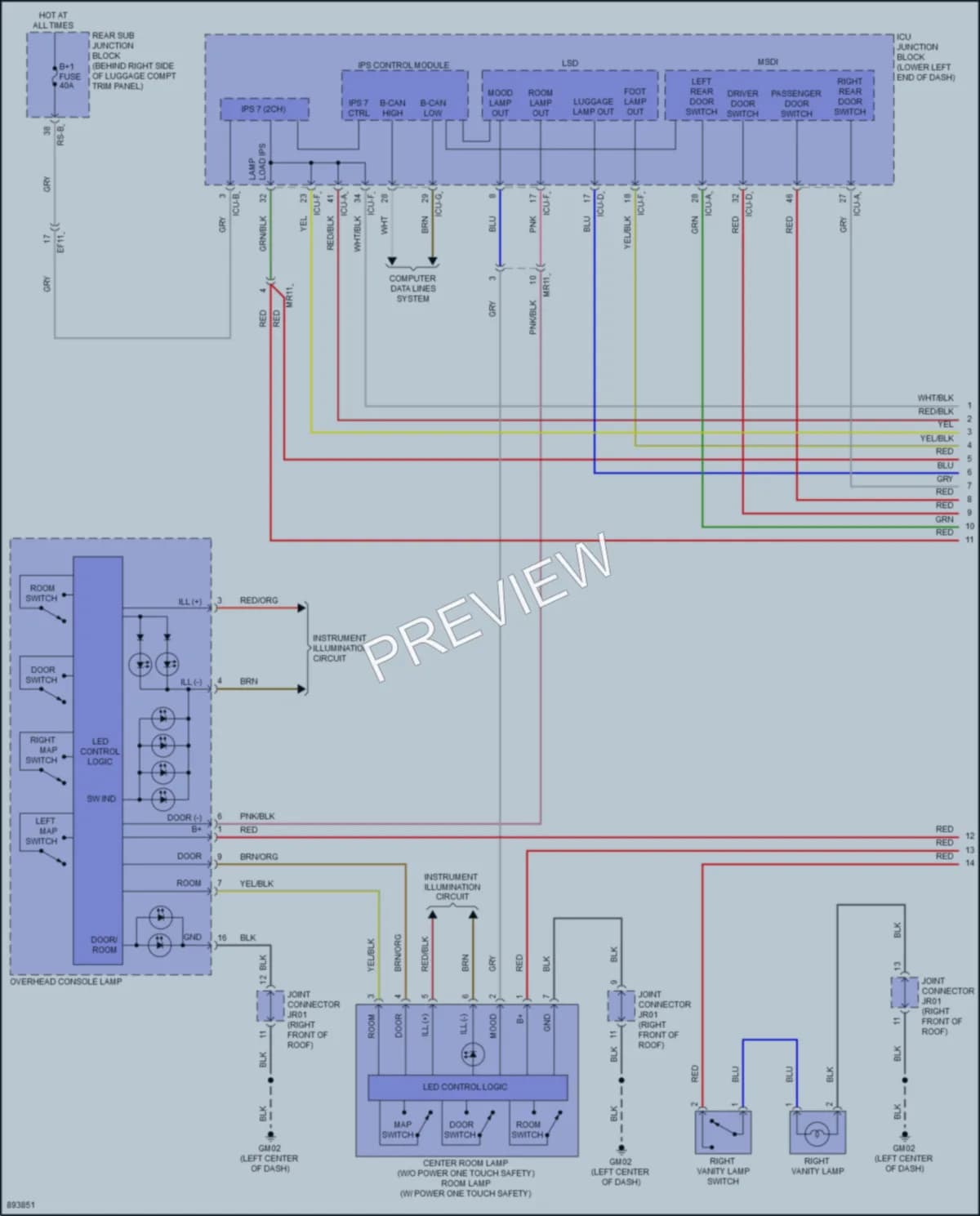 2025 Genesis G70 Interior Lights Wiring Diagrams protected preview