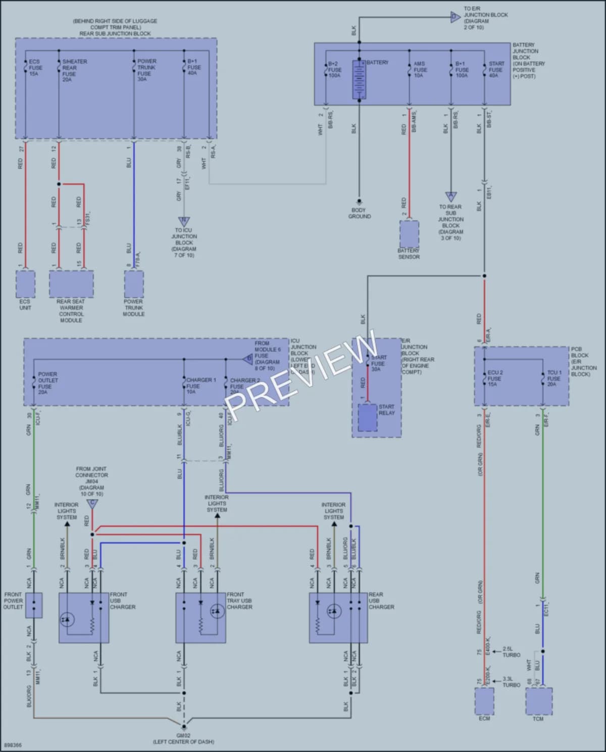 2025 Genesis G70 Power Distribution Wiring Diagrams protected preview