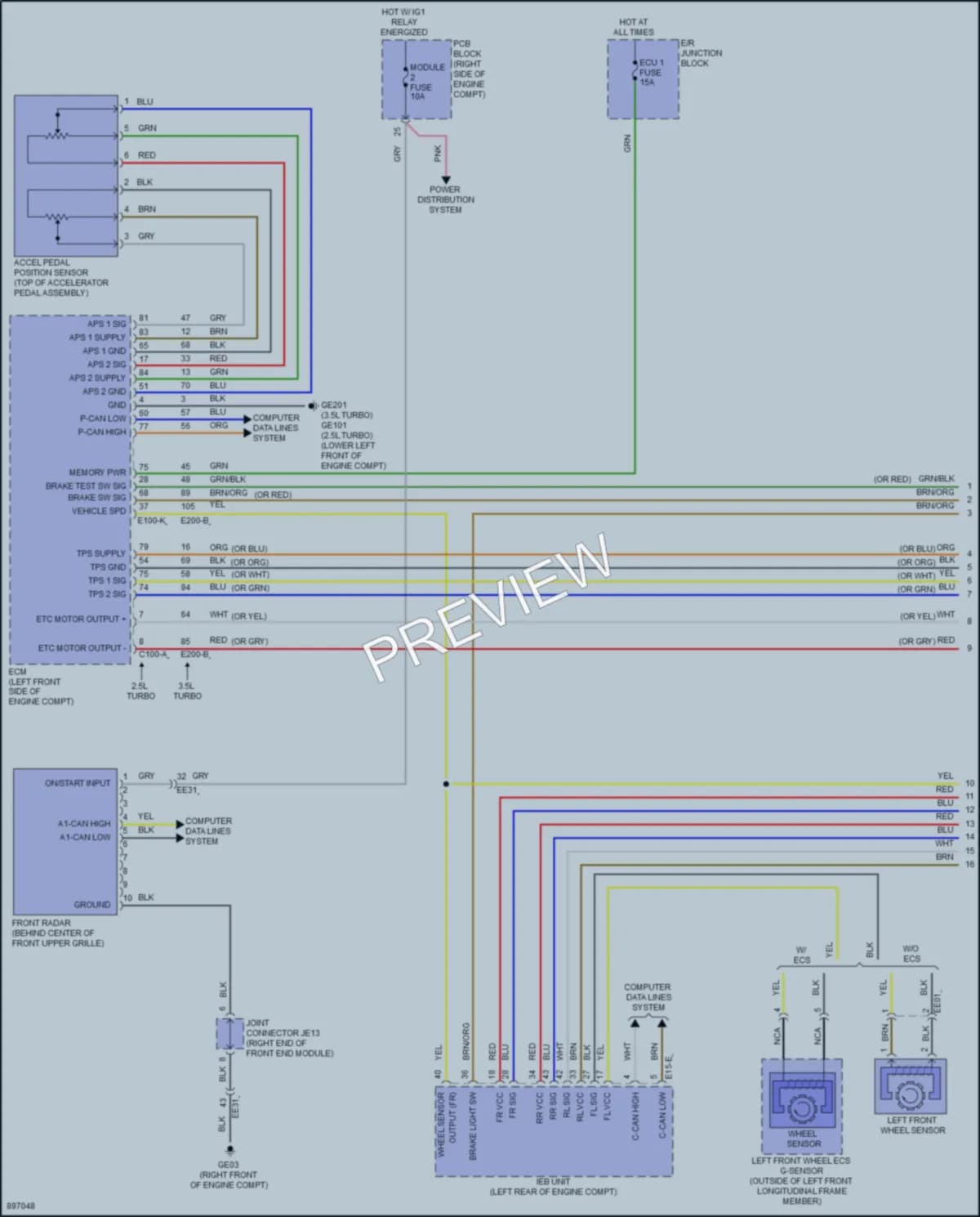 2025 Genesis G80 Cruise Control Wiring Diagrams protected preview