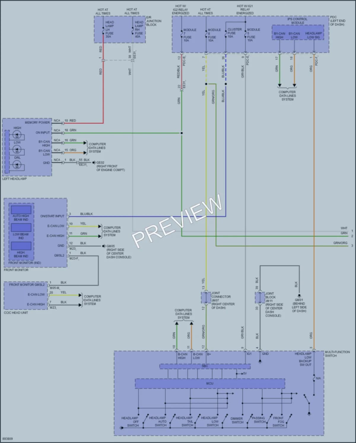 2025 Genesis G80 Headlights Wiring Diagrams protected preview