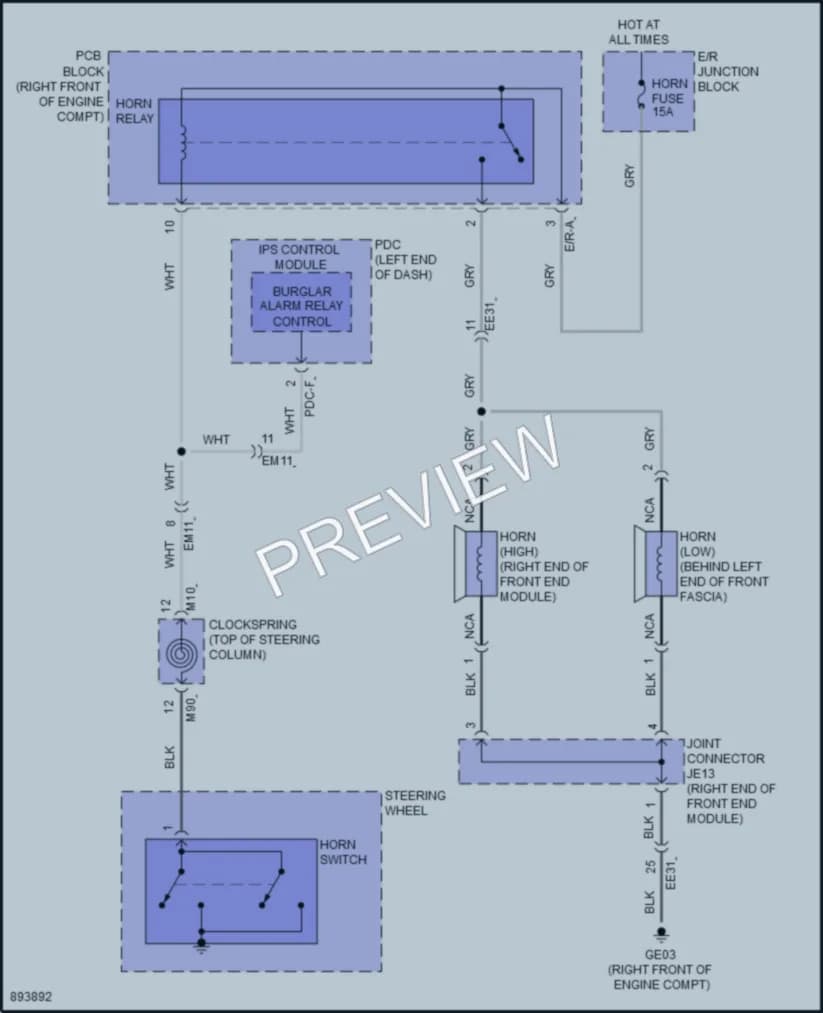 2025 Genesis G80 Horn Wiring Diagrams protected preview