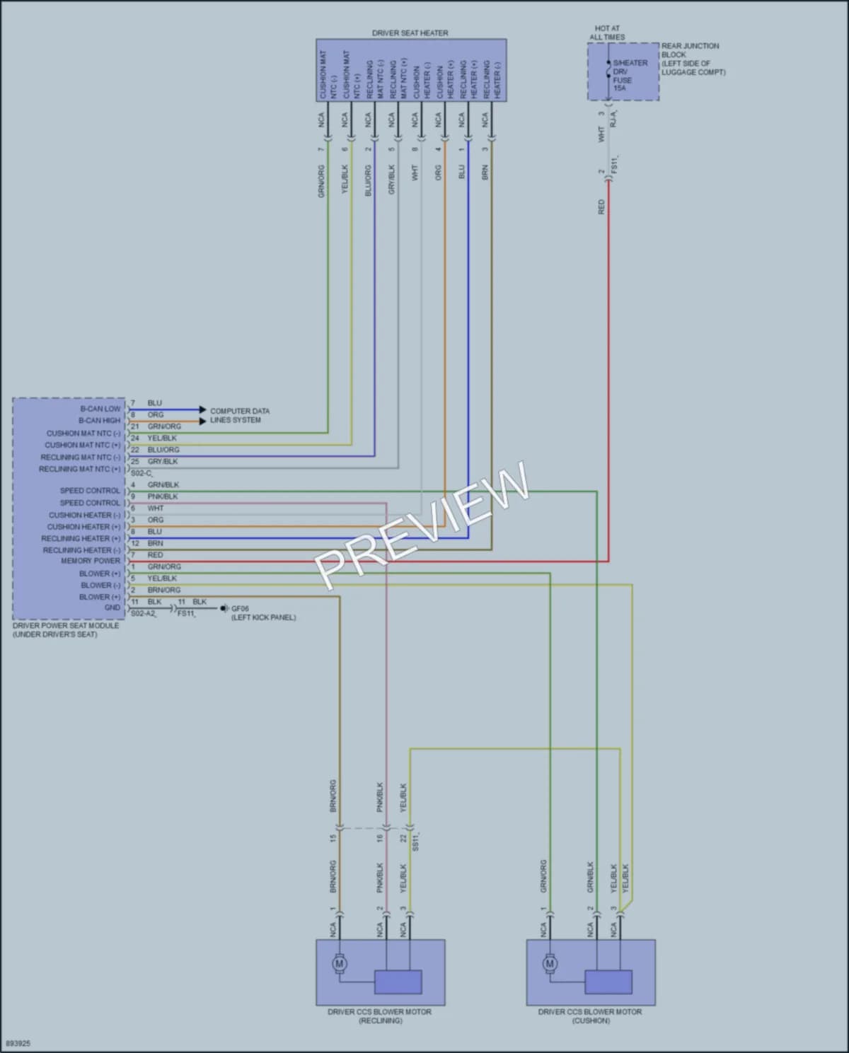 2025 Genesis GV80 Power Seats Wiring Diagrams protected preview