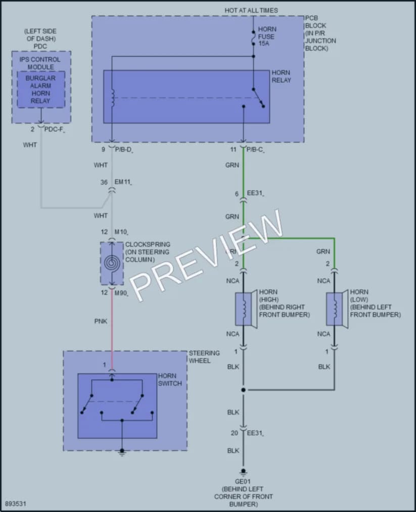 2025 Hyundai Ioniq5 Horn Wiring Diagrams protected preview