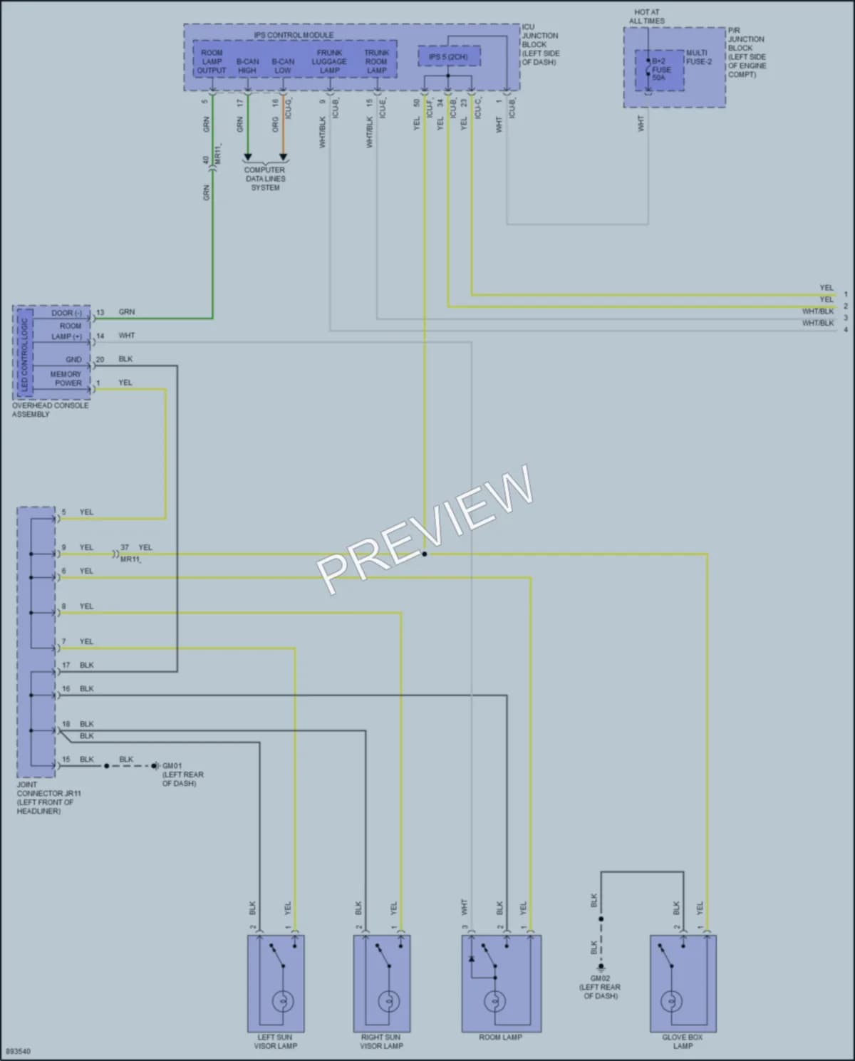 2025 Hyundai Ioniq6 Interior Lights Wiring Diagrams protected preview