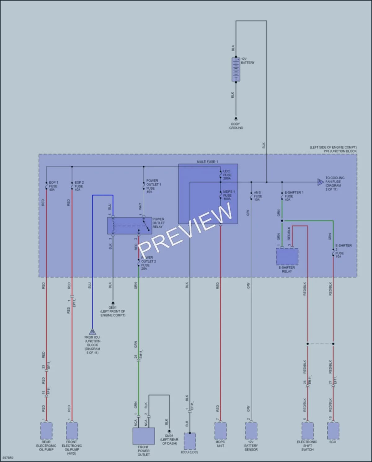 2025 Hyundai Ioniq6 Power Distribution Wiring Diagrams protected preview