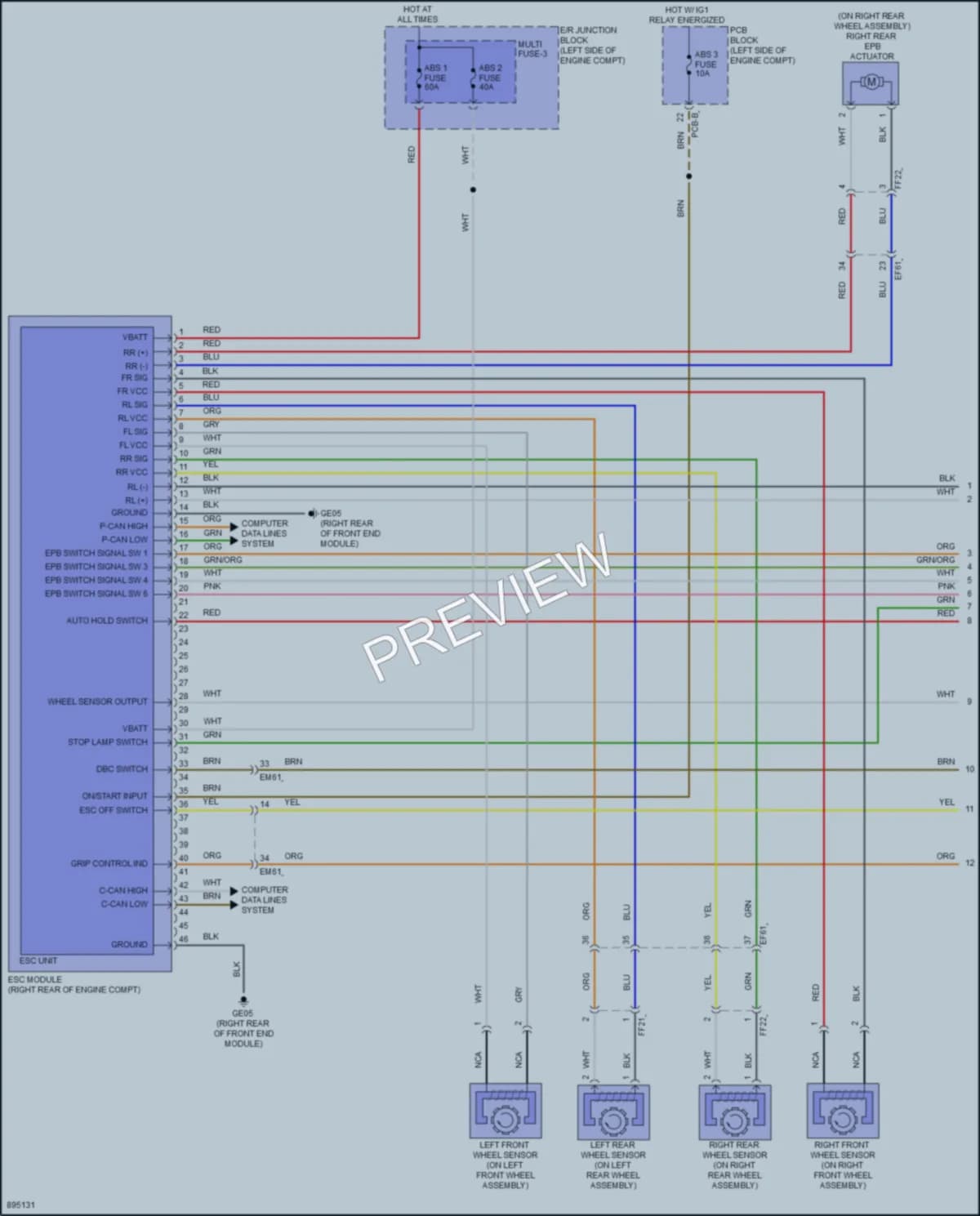 2025 Hyundai Kona Anti Lock Brakes wiring diagram preview
