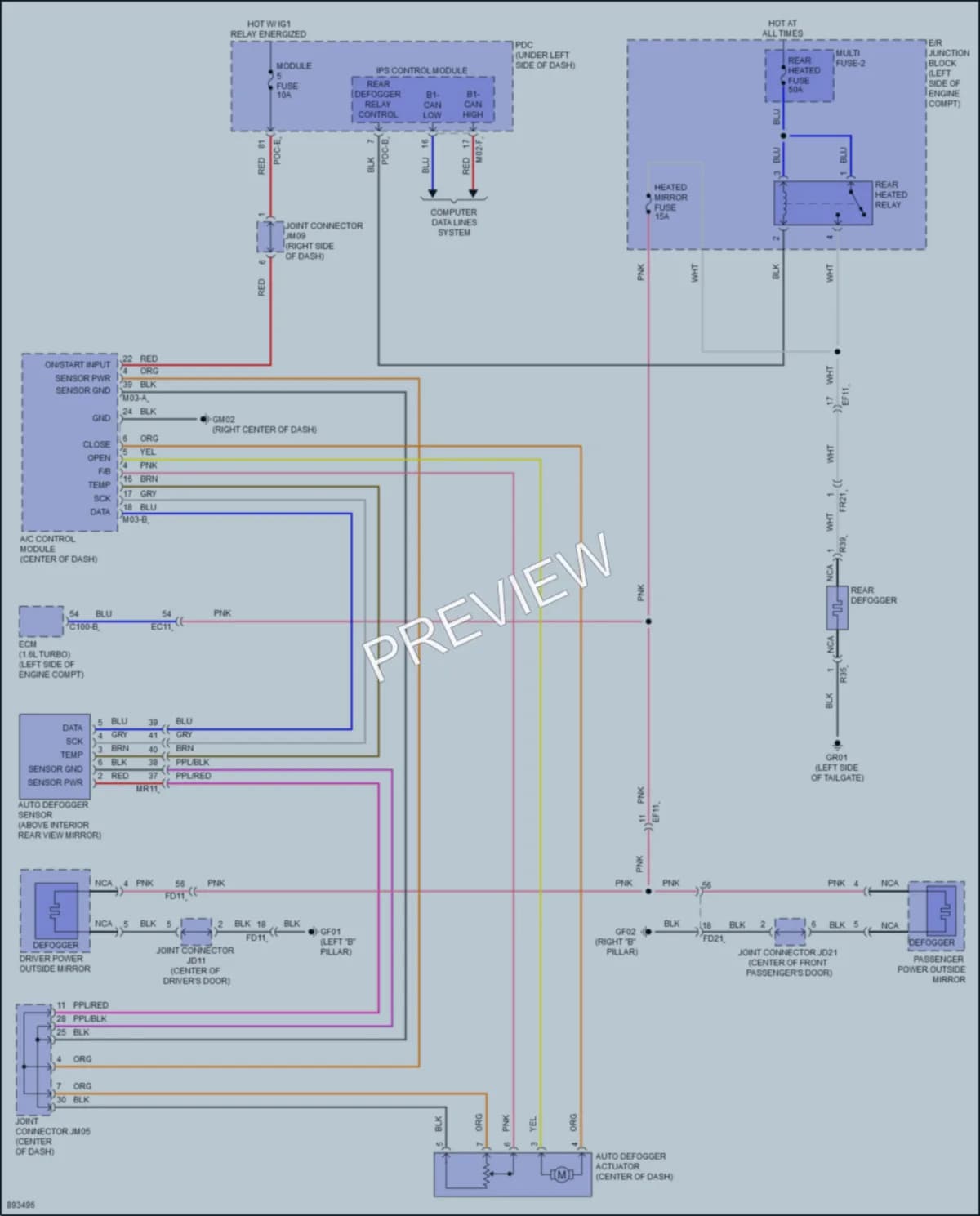 2025 Hyundai Kona Defoggers wiring diagram preview