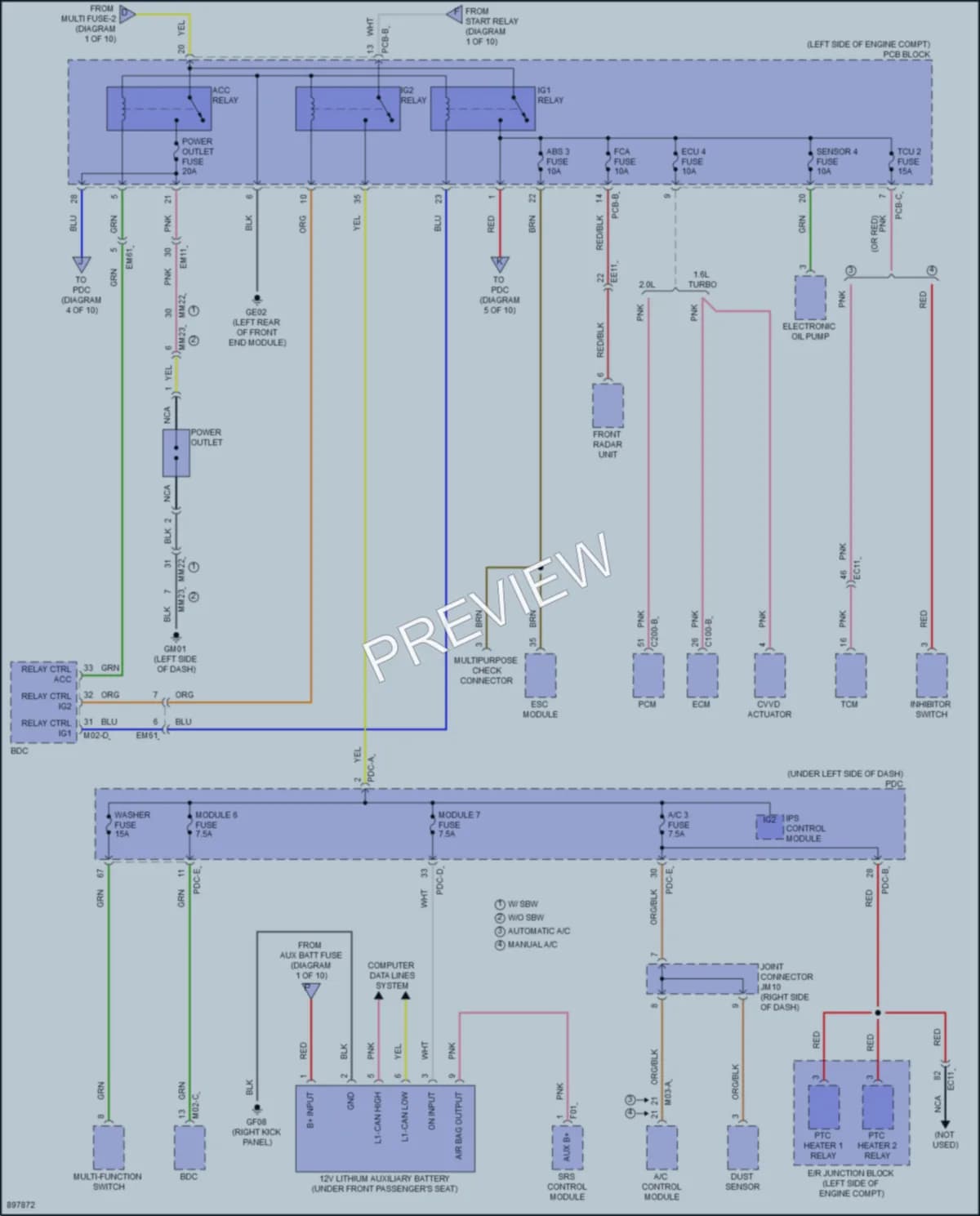 2025 Hyundai Kona Power Distribution wiring diagram preview