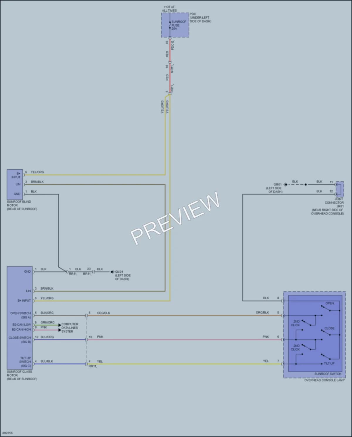 2025 Hyundai Kona Power Top Sunroof Wiring Diagrams protected preview