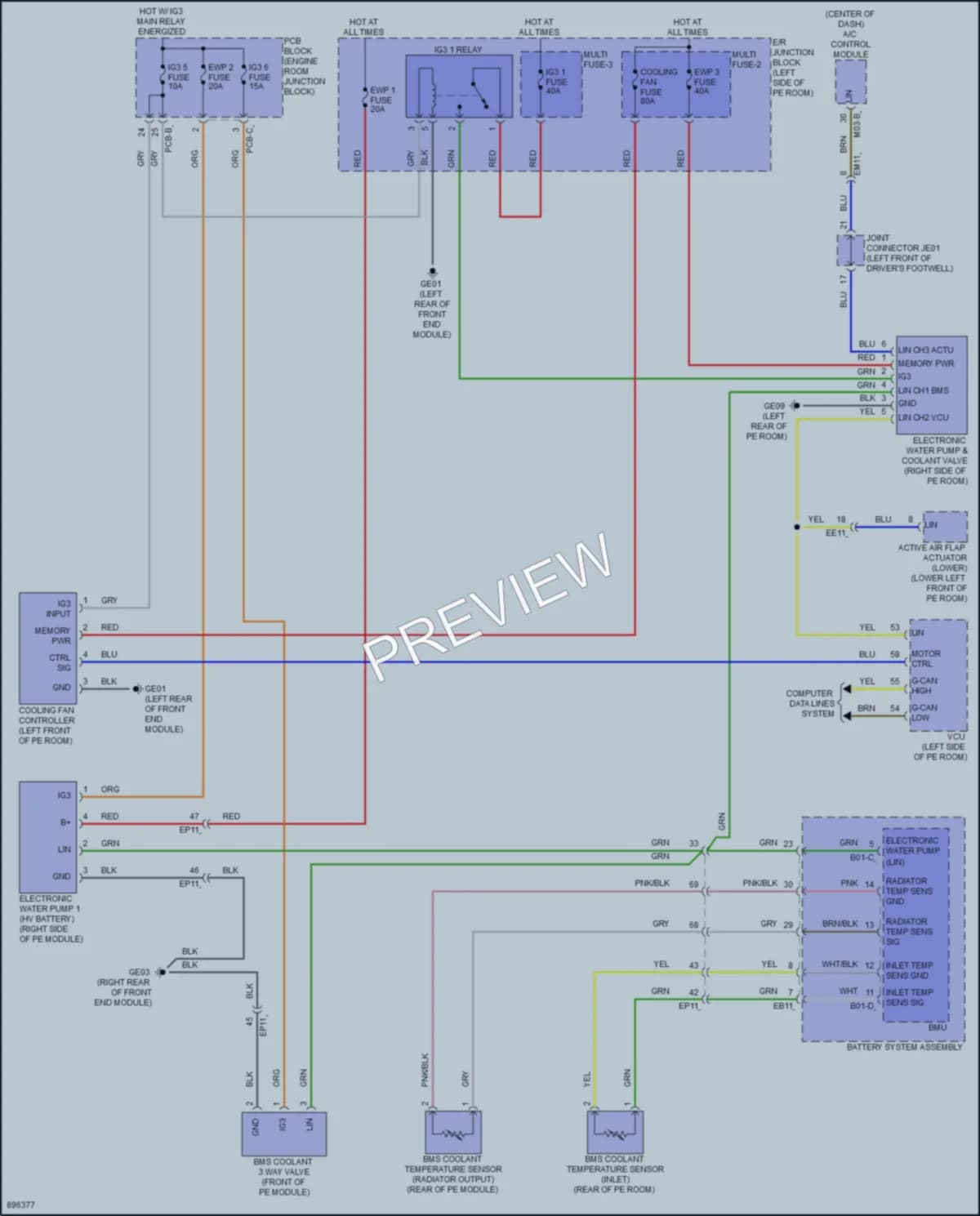 2025 Hyundai KonaElectric Cooling Fan wiring diagram preview