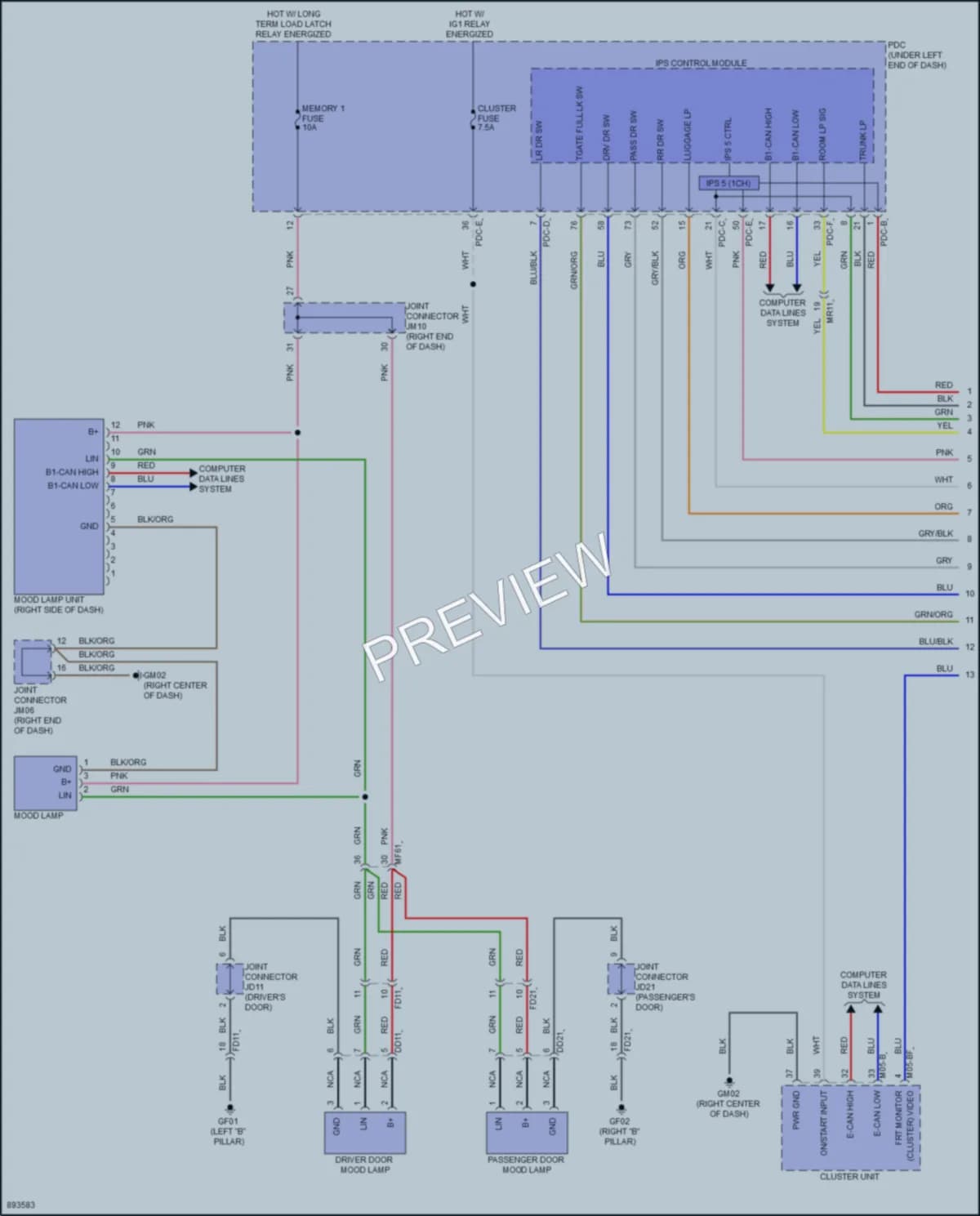2025 Hyundai KonaElectric Interior Lights wiring diagram preview