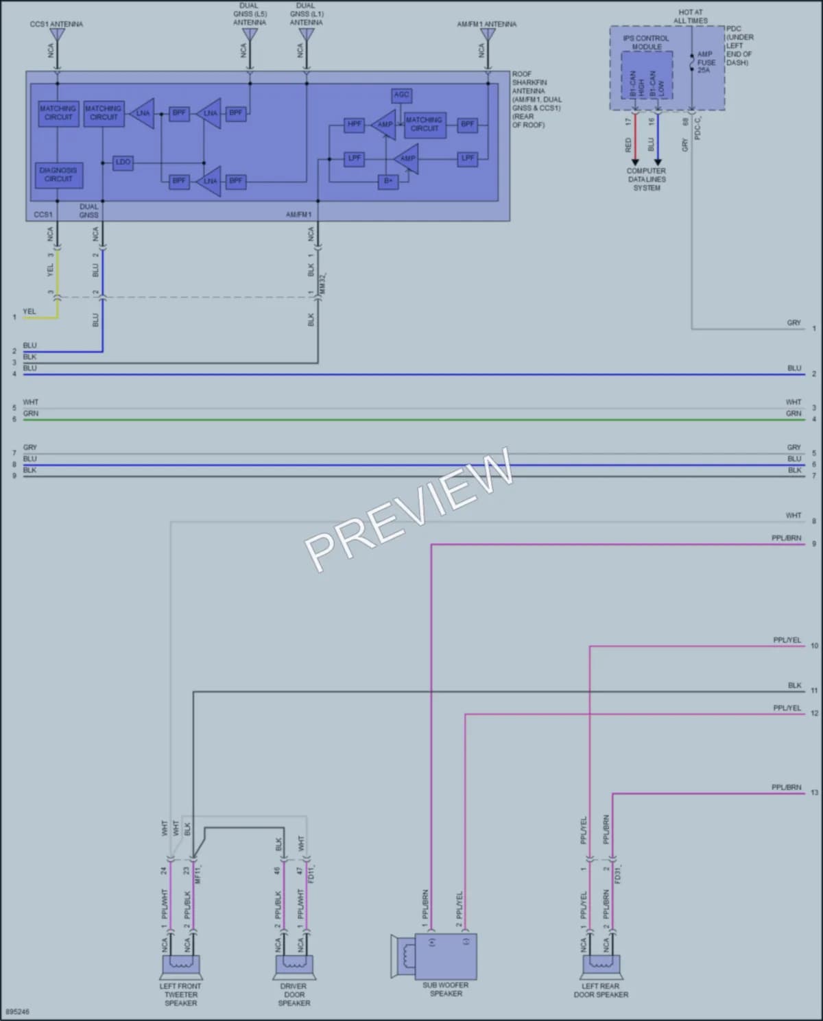 2025 Hyundai KonaElectric Navigation wiring diagram preview