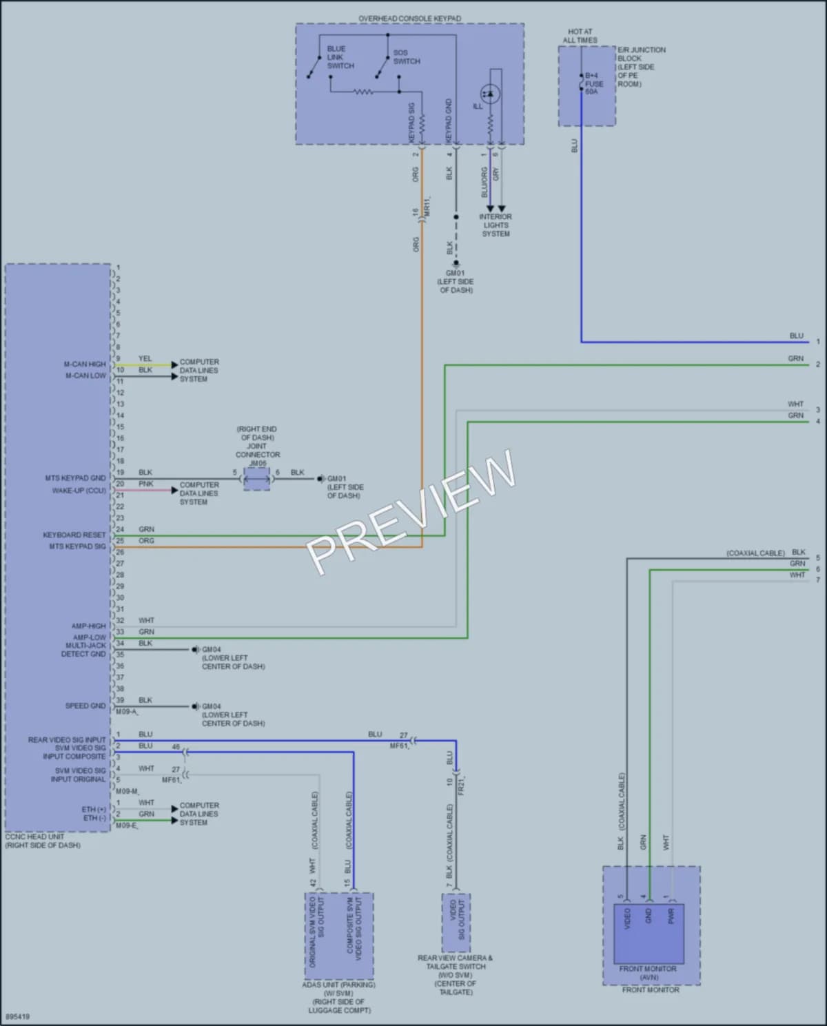 2025 Hyundai KonaElectric Radio wiring diagram preview