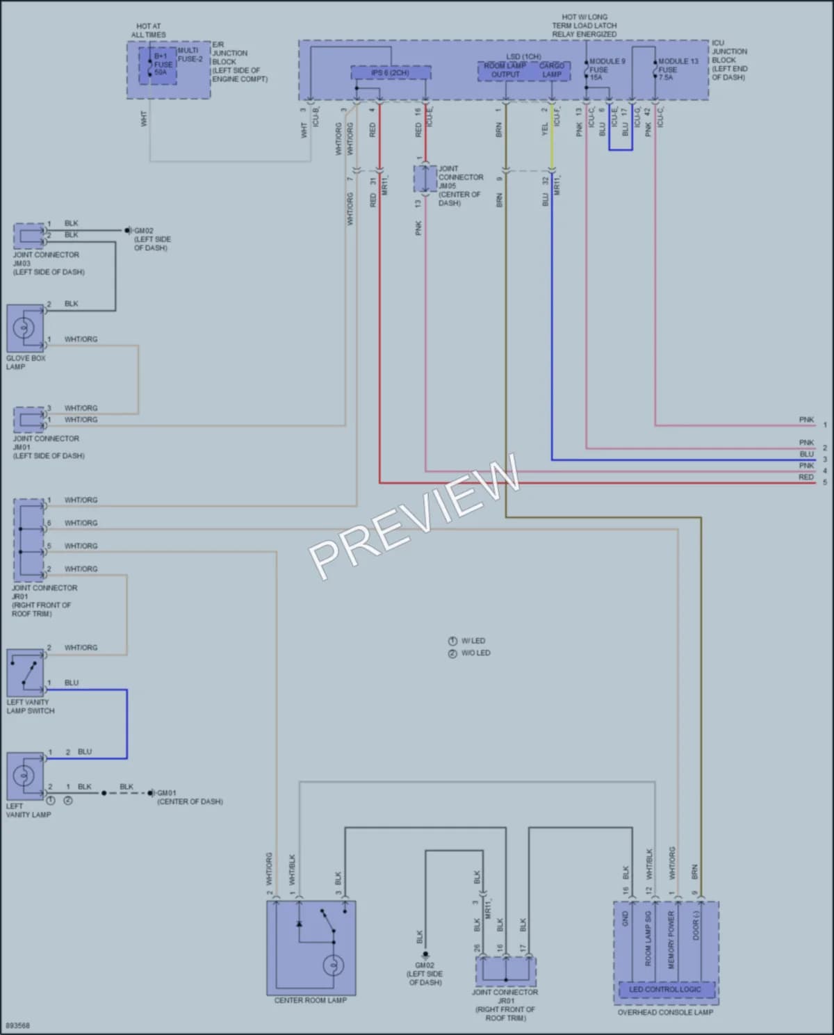 2025 Hyundai Palisade Interior Lights wiring diagram preview