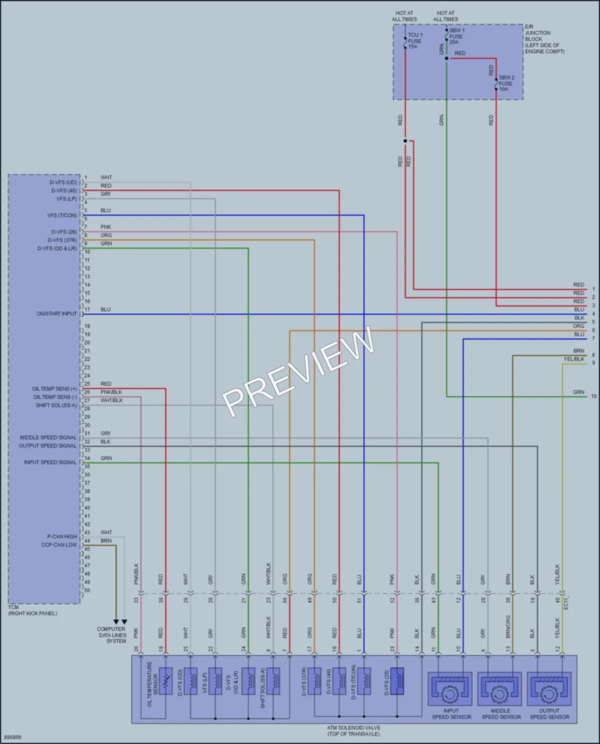 2025 Hyundai Palisade Transmission wiring diagram preview