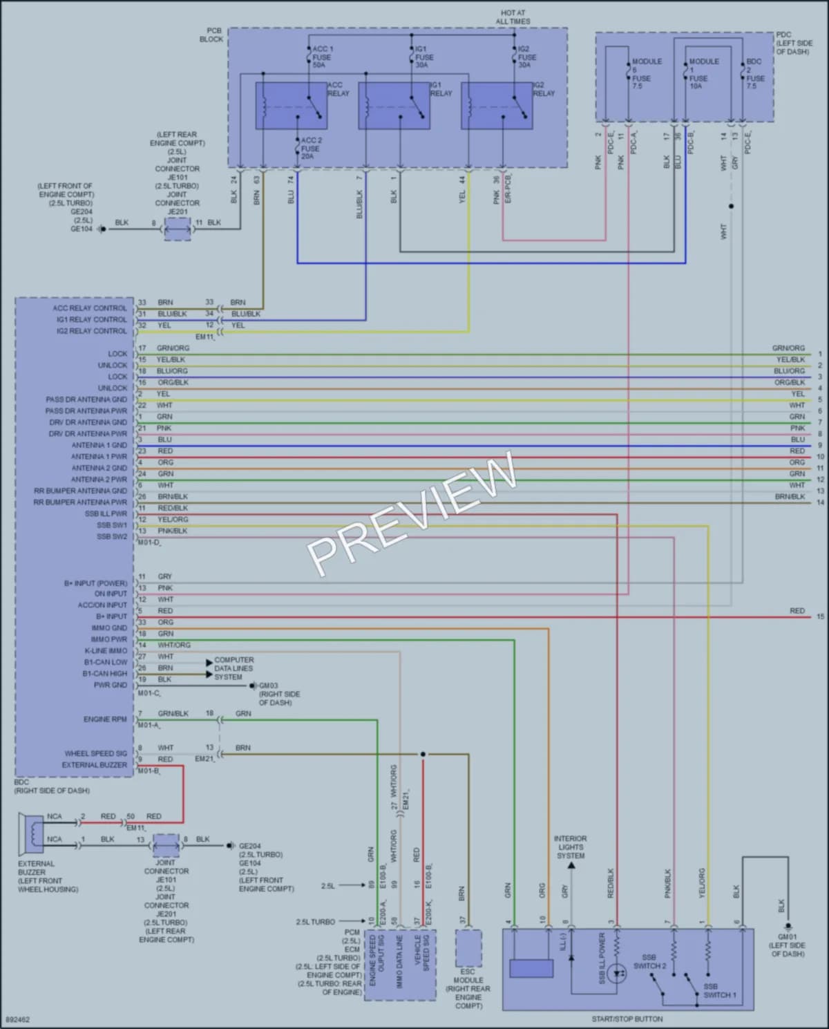 2025 Hyundai SantaCruz Power Door Locks wiring diagram preview