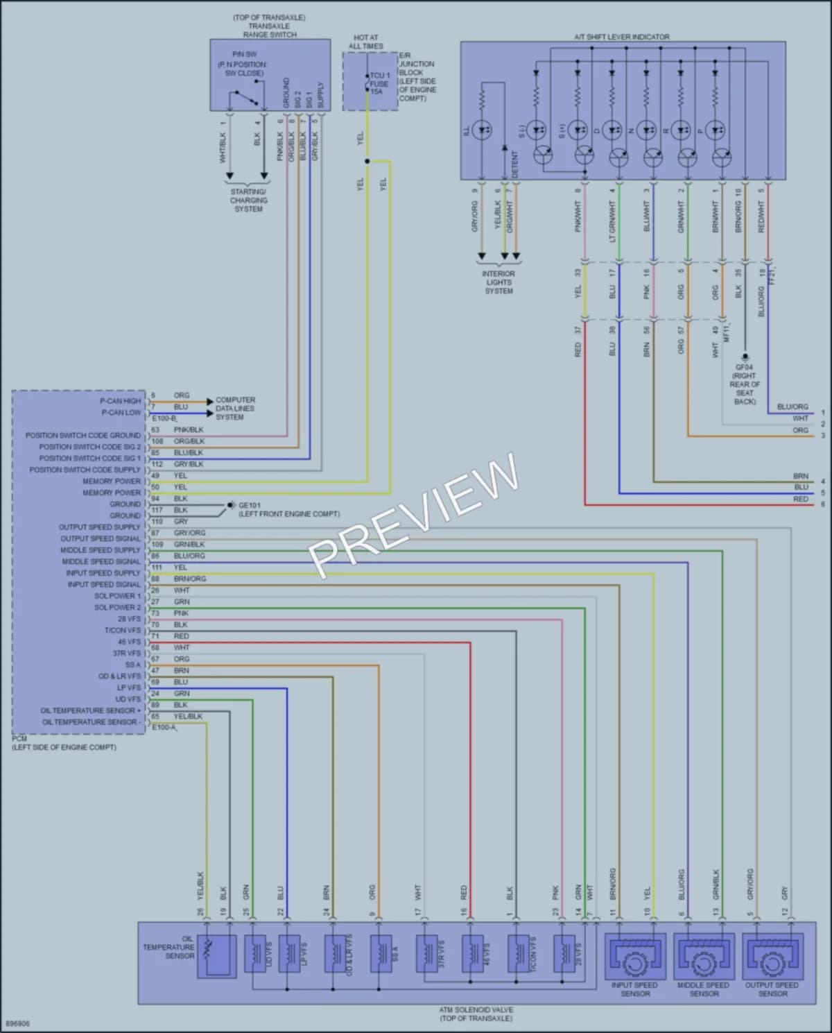 2025 Hyundai SantaCruz Transmission wiring diagram preview