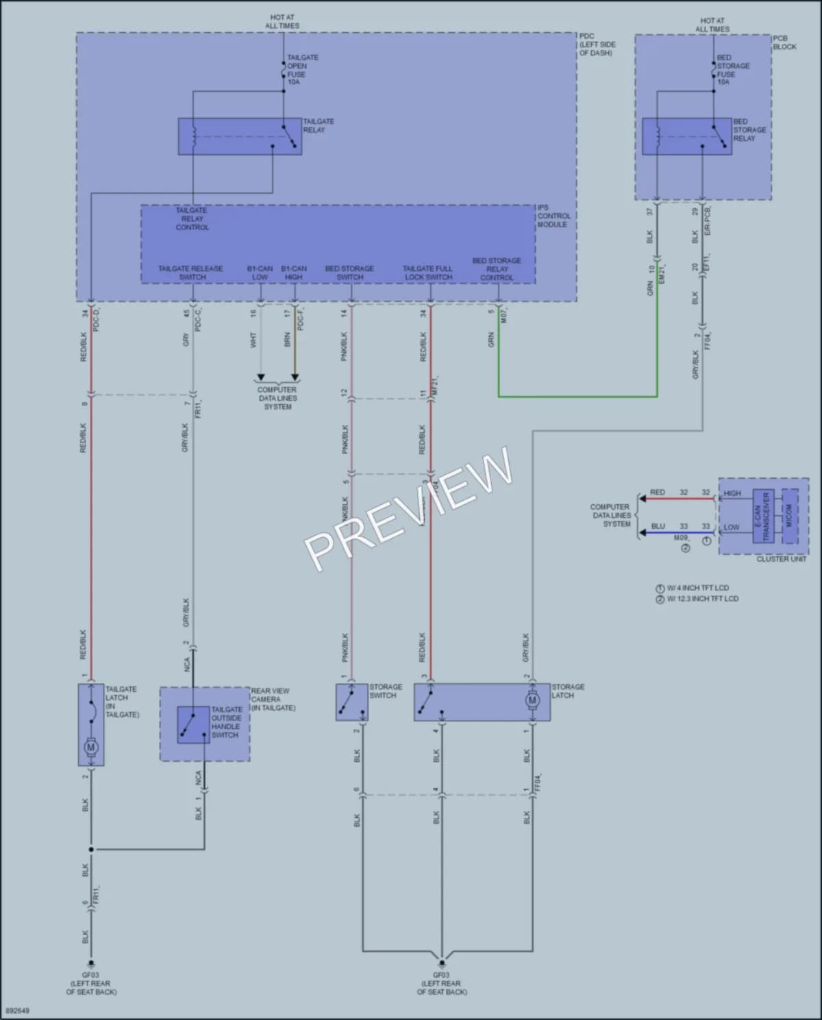2025 Hyundai SantaCruz Trunk Tailgate Fuel Door wiring diagram preview