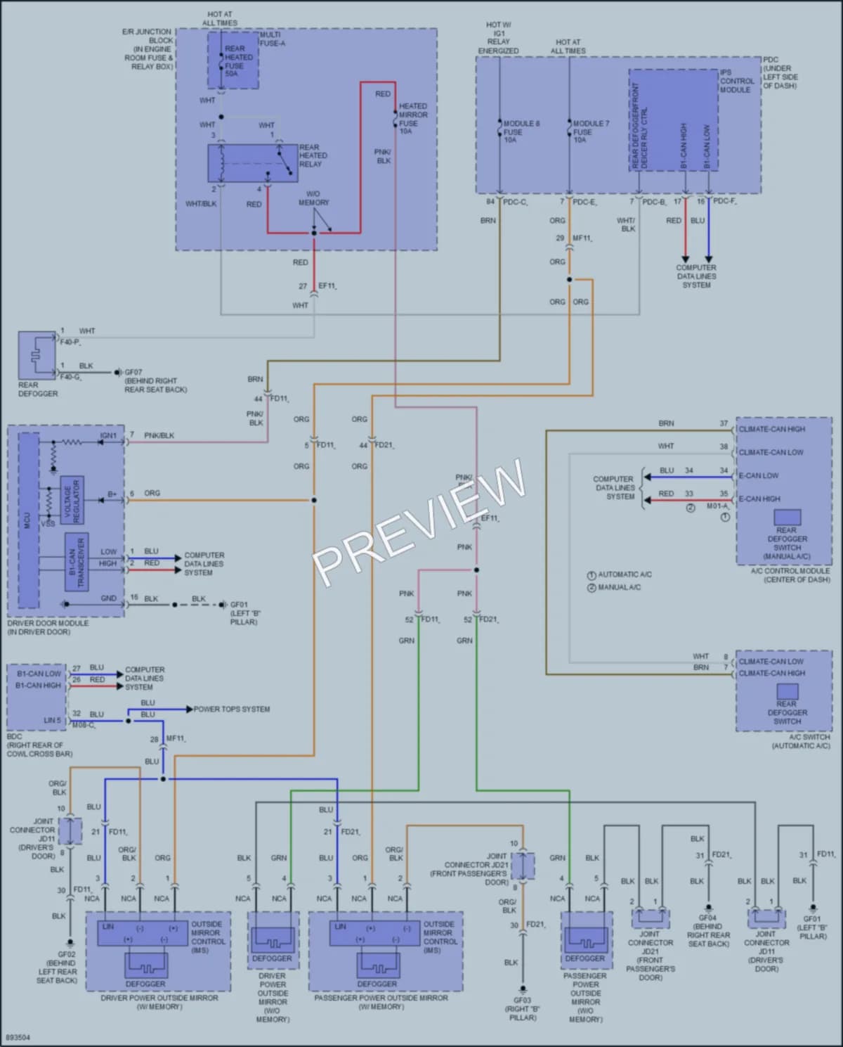 2025 Hyundai Sonata Defoggers wiring diagram preview