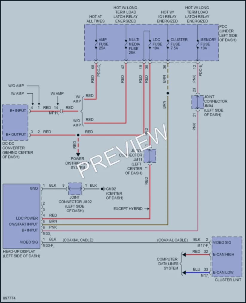 2025 Hyundai Sonata Instrument Cluster wiring diagram preview