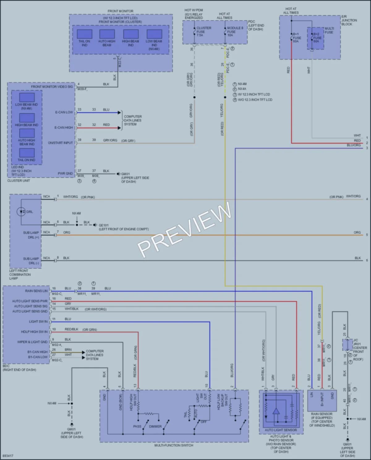 2025 Hyundai Tucson Headlights wiring diagram preview