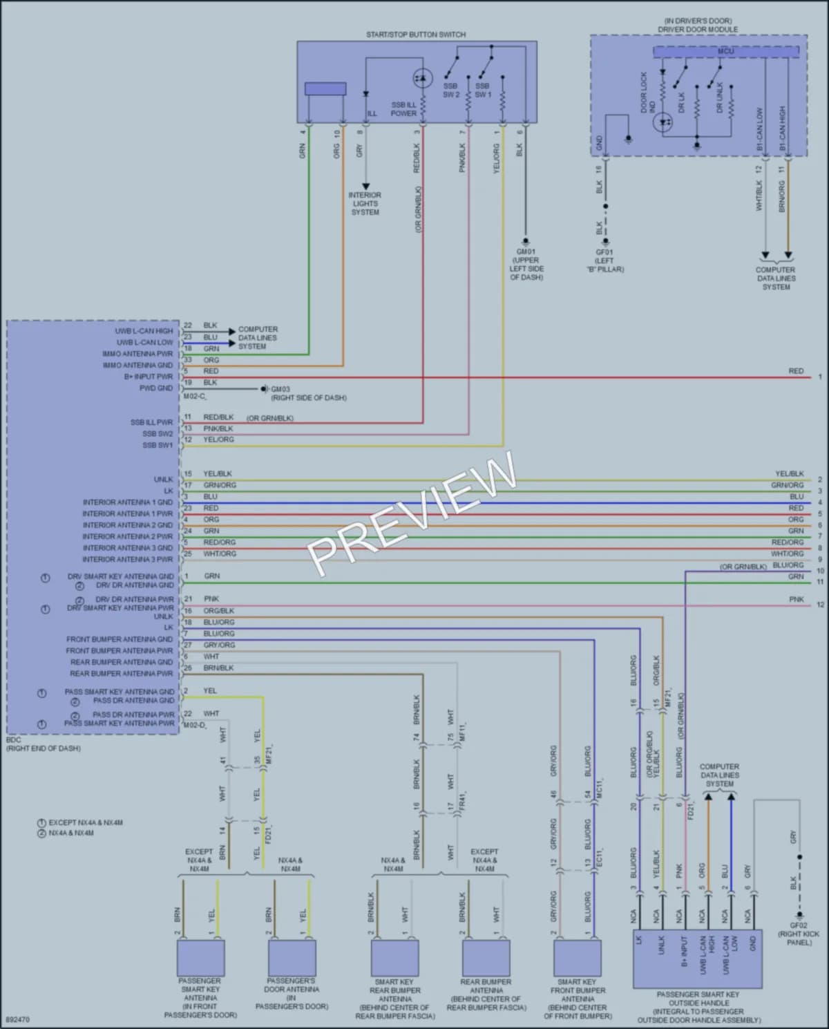 2025 Hyundai Tucson Power Door Locks wiring diagram preview