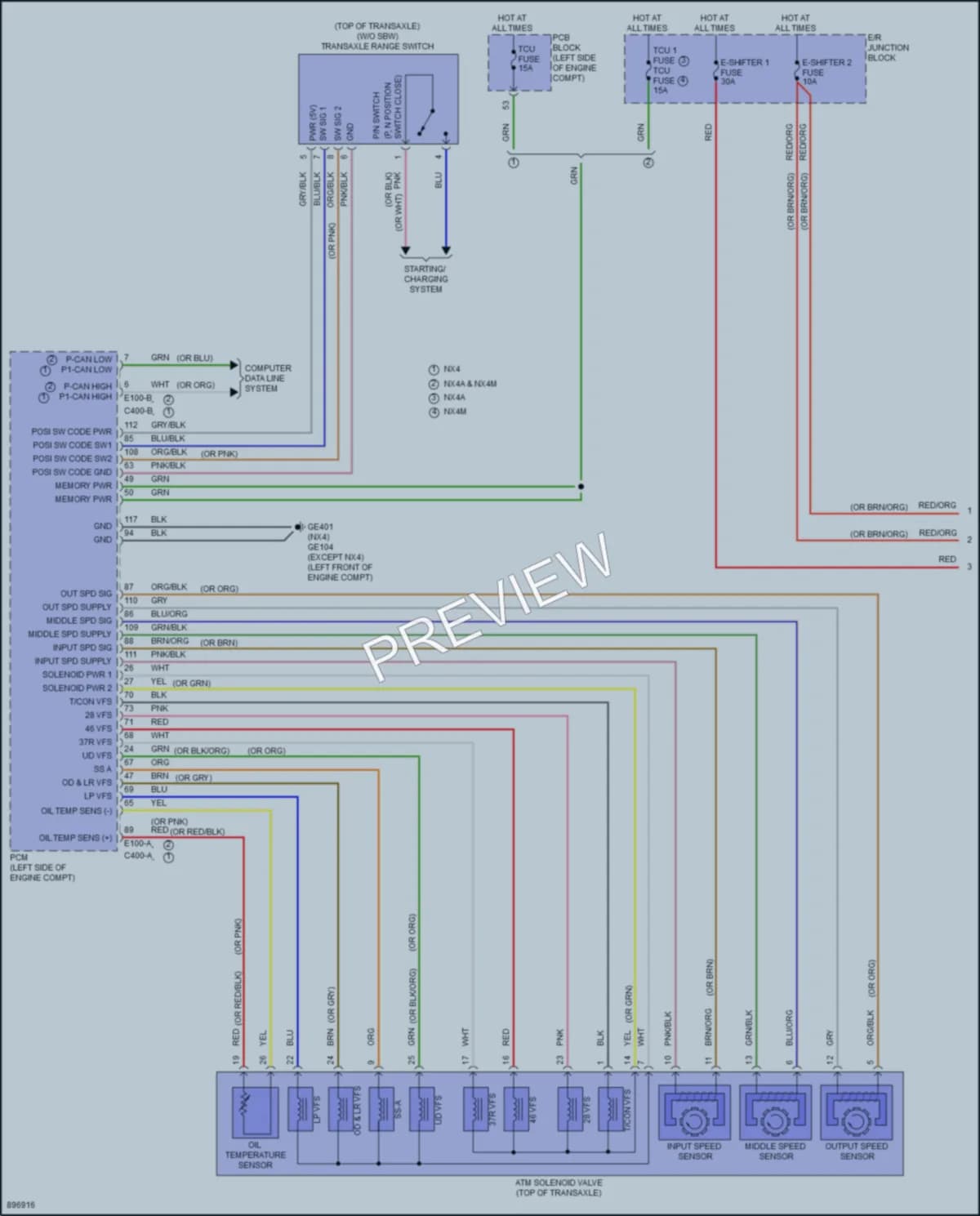 2025 Hyundai Tucson Transmission wiring diagram preview