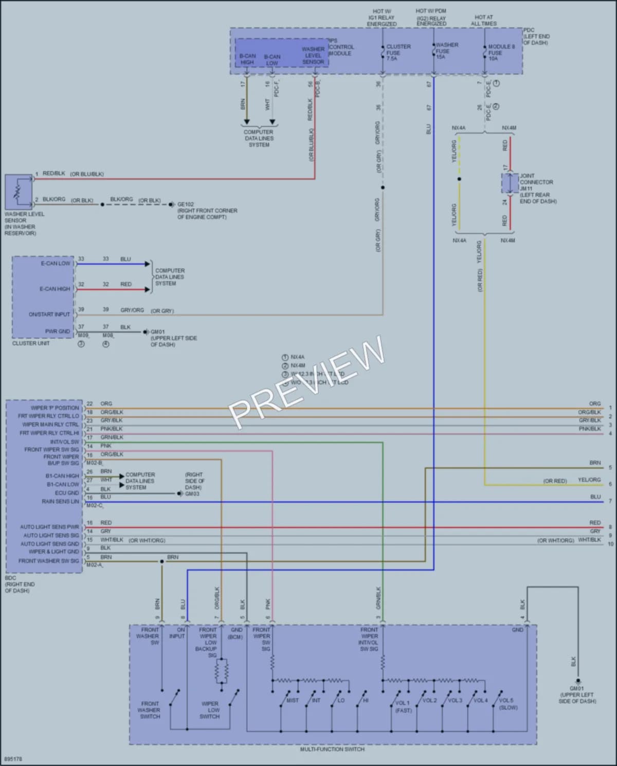 2025 Hyundai Tucson Wiper Washer wiring diagram preview