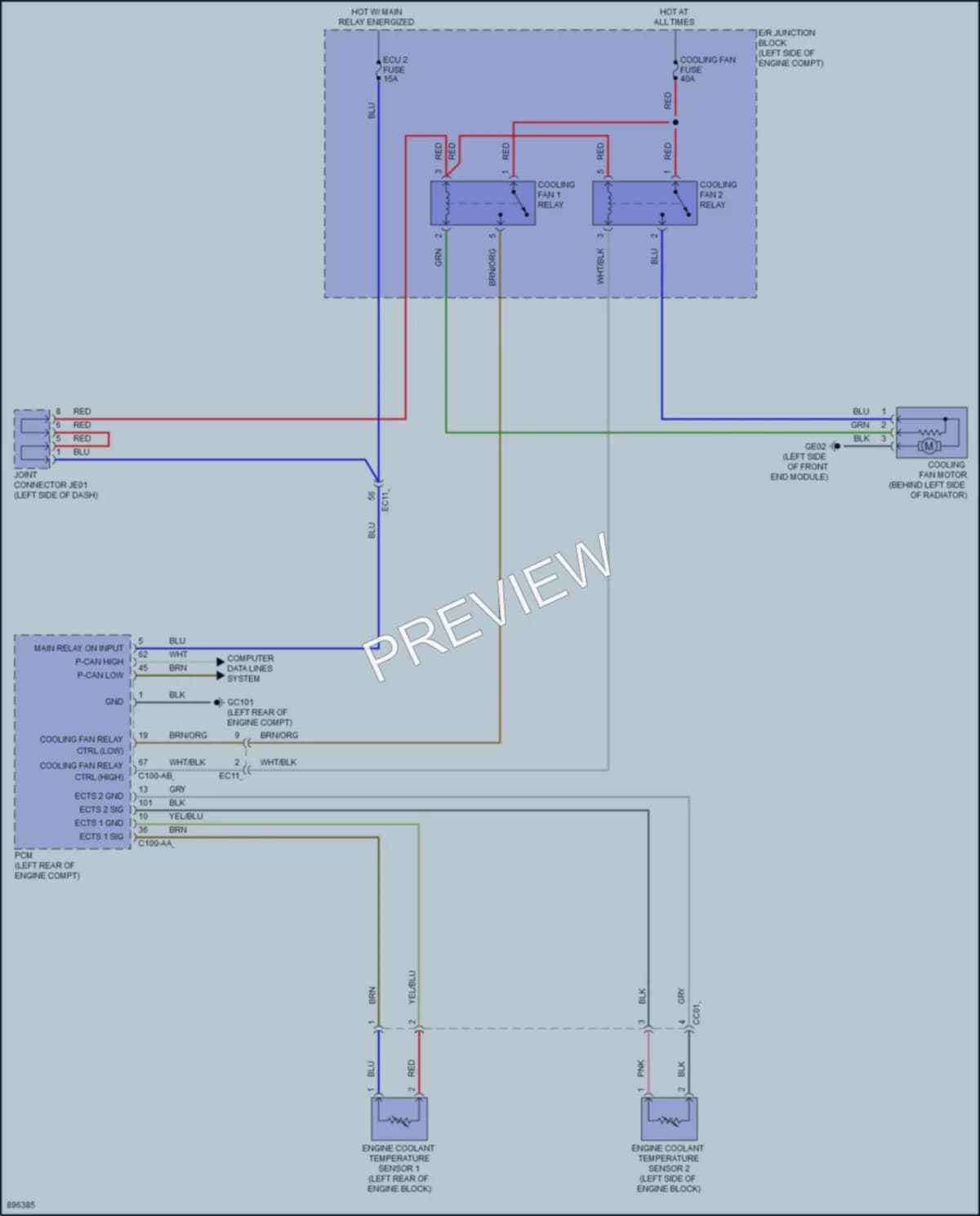 2025 Hyundai Venue Cooling Fan wiring diagram preview