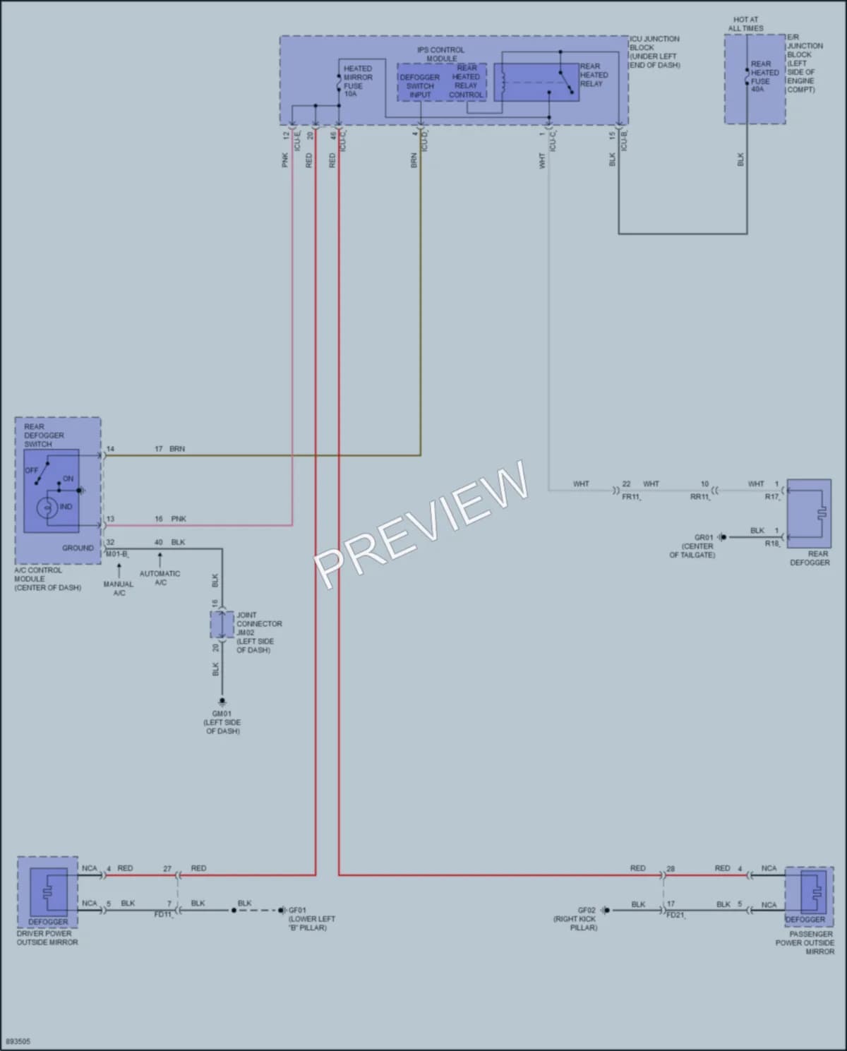 2025 Hyundai Venue Defoggers wiring diagram preview