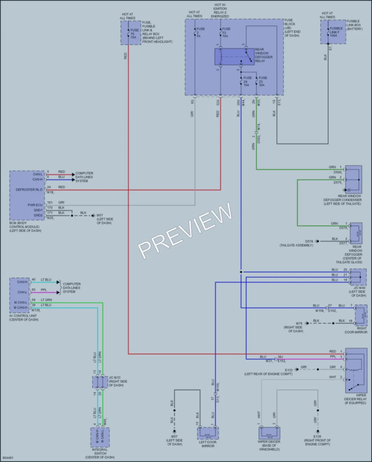 2025 Infiniti QX50 Defoggers wiring diagram preview