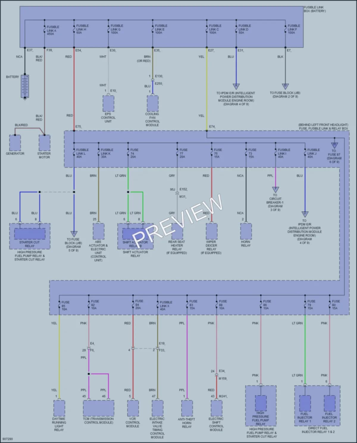 2025 Infiniti QX50 Power Distribution wiring diagram preview
