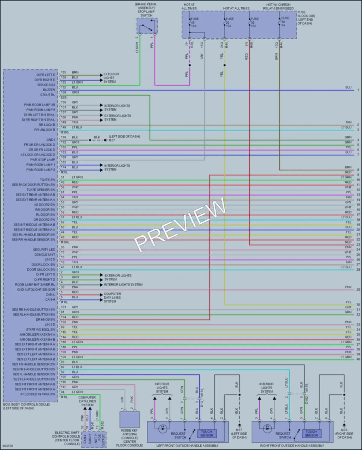 2025 Infiniti QX50 Power Door Locks wiring diagram preview