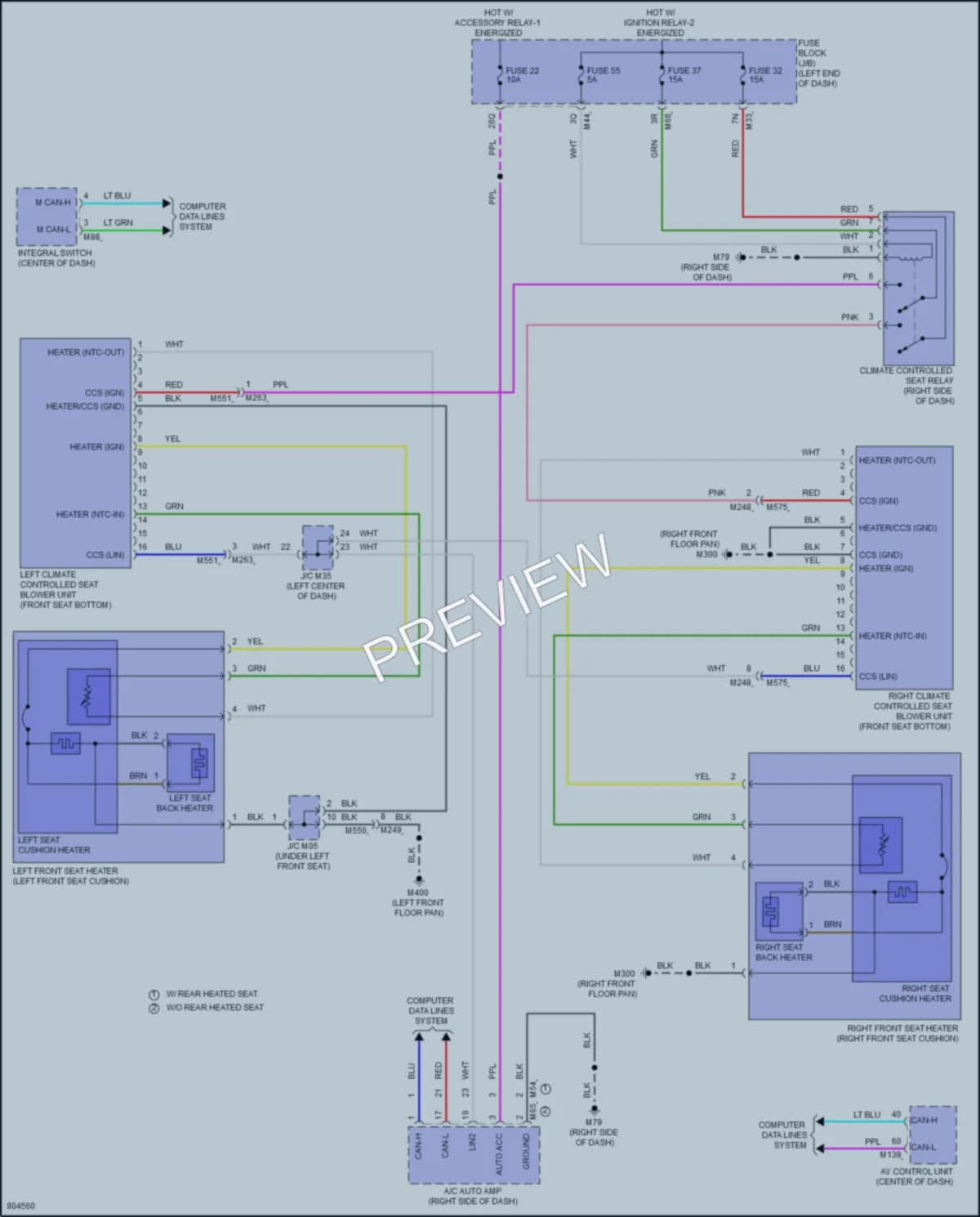 2025 Infiniti QX50 Power Seats wiring diagram preview