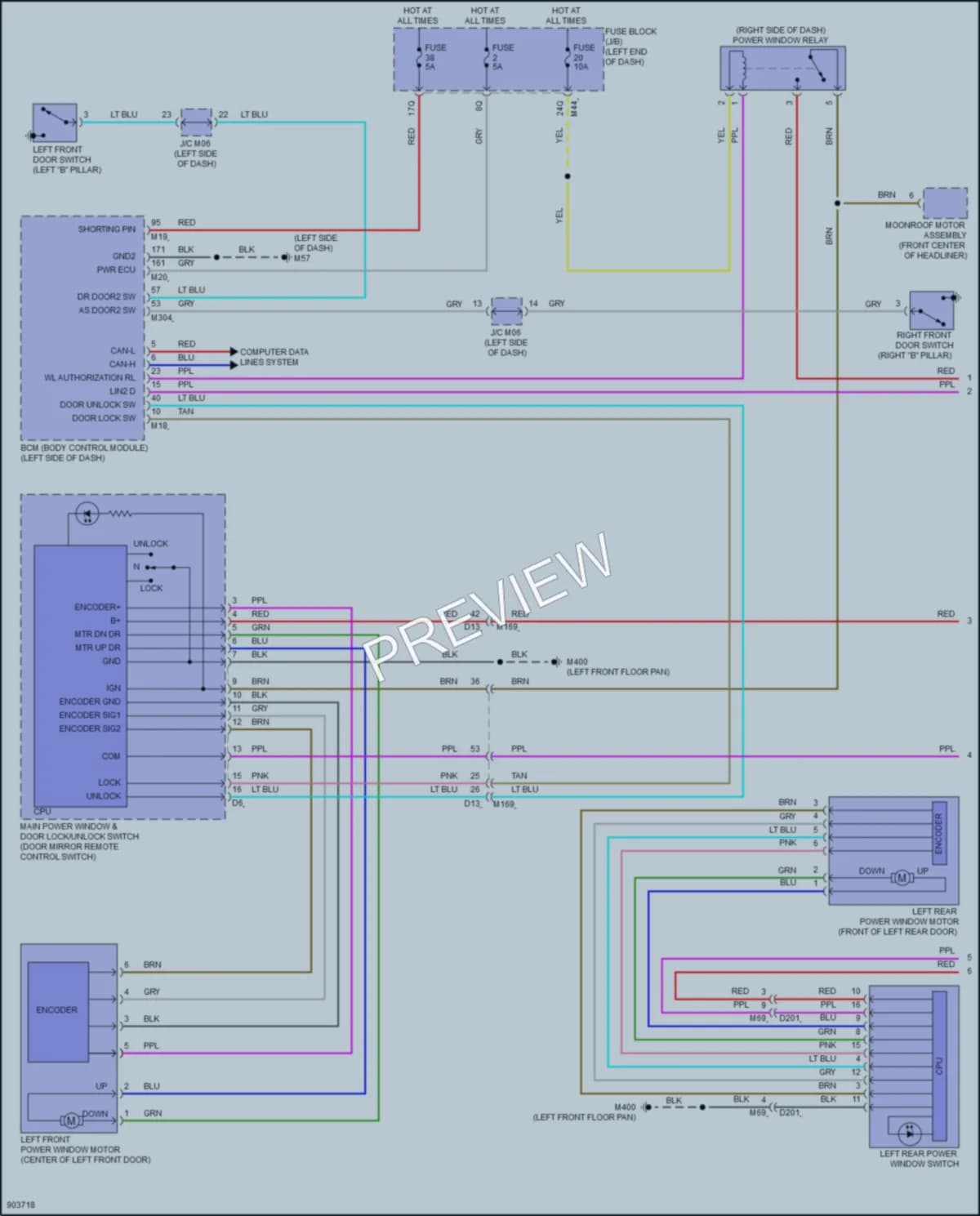 2025 Infiniti QX50 Power Windows wiring diagram preview