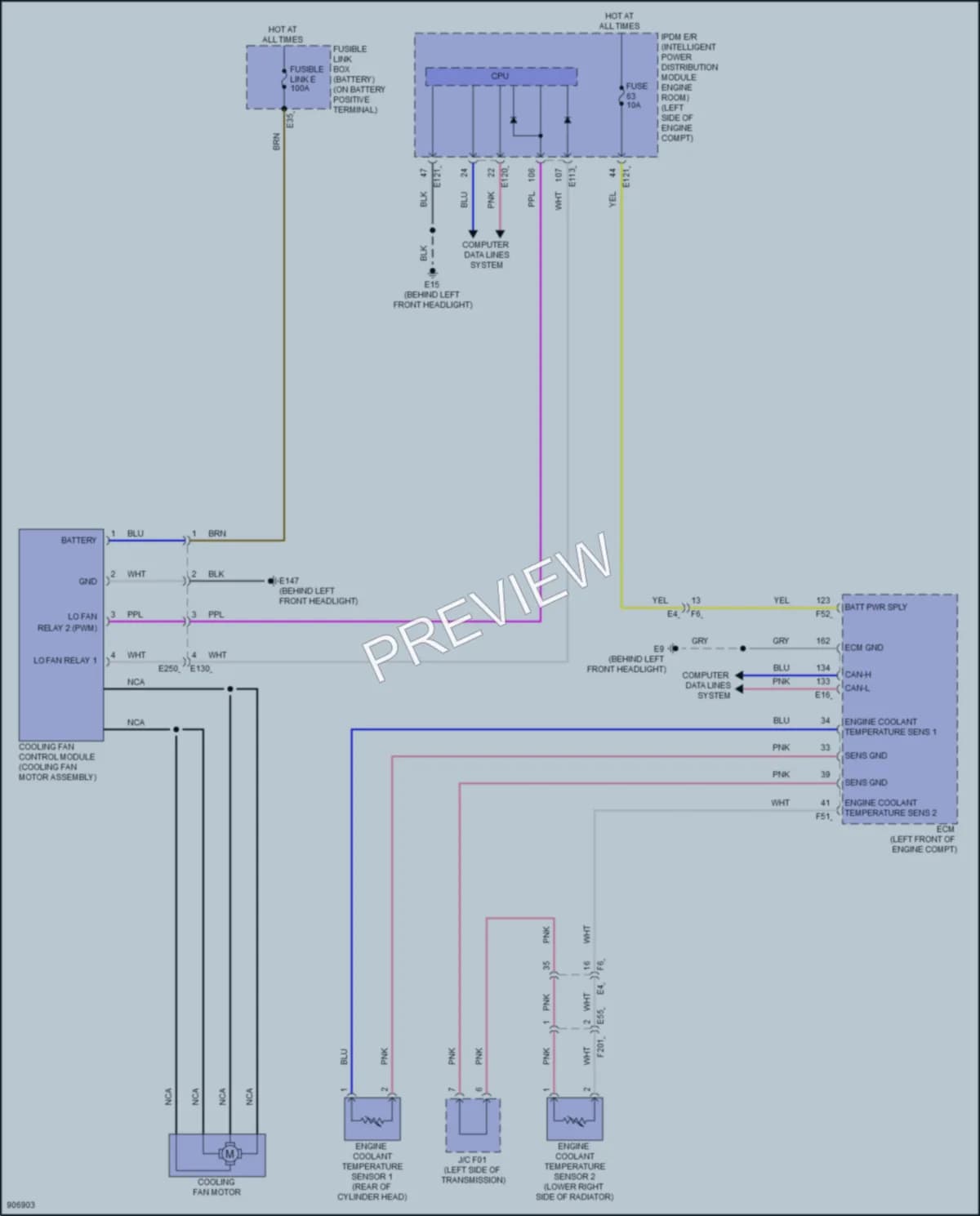 2025 Infiniti QX55 Cooling Fan wiring diagram preview