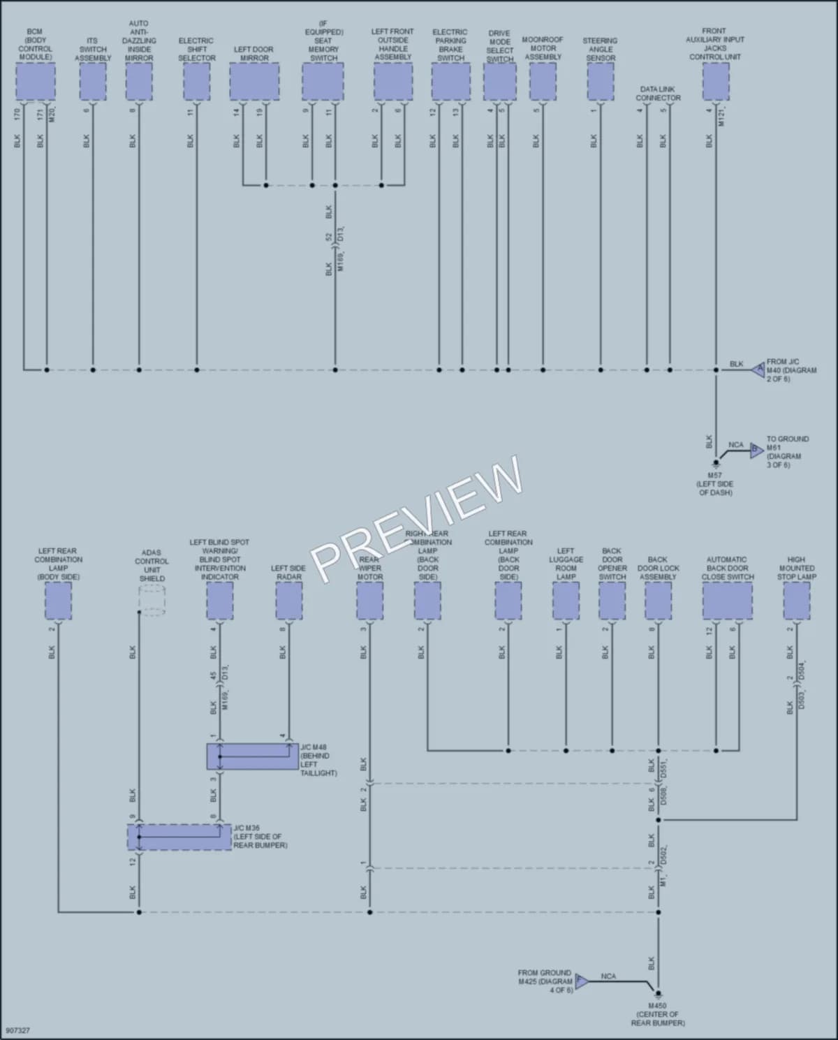 2025 Infiniti QX55 Ground Distribution wiring diagram preview