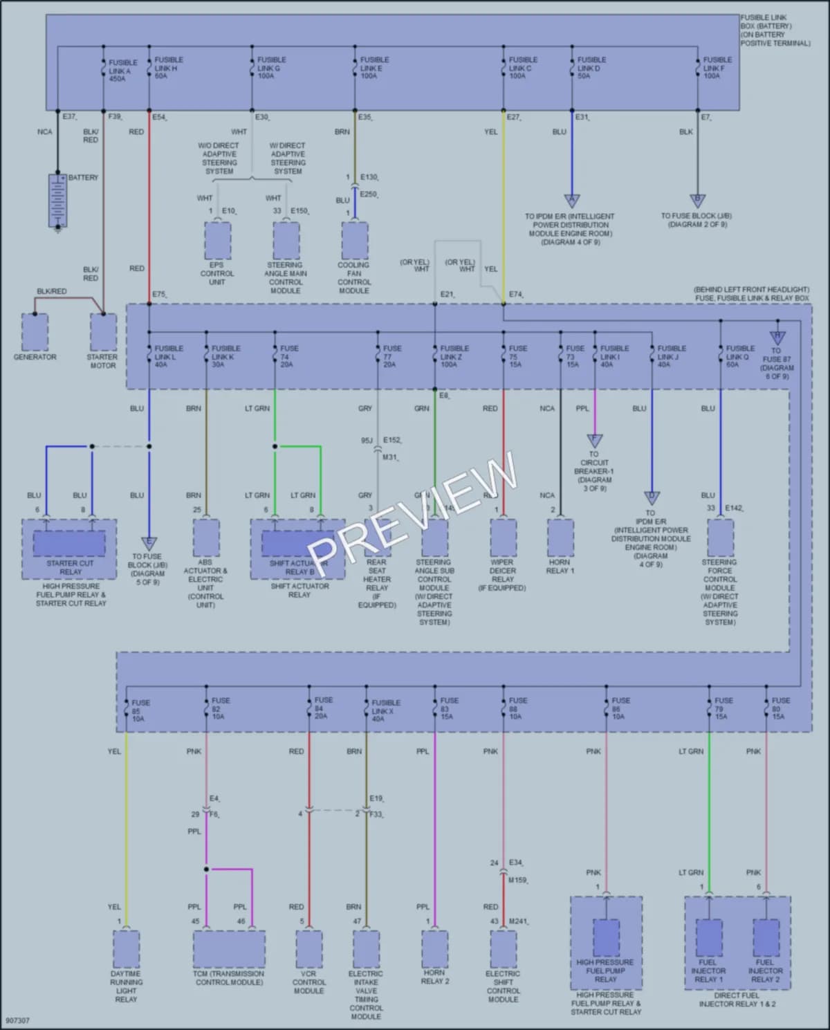 2025 Infiniti QX55 Power Distribution wiring diagram preview