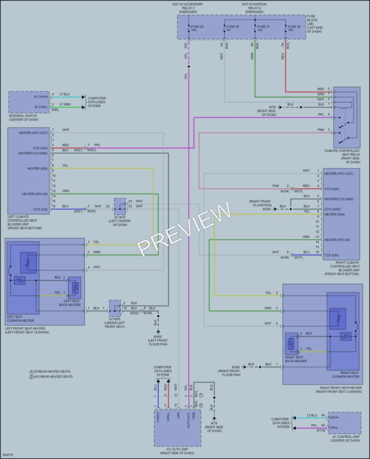 2025 Infiniti QX55 Power Seats wiring diagram preview