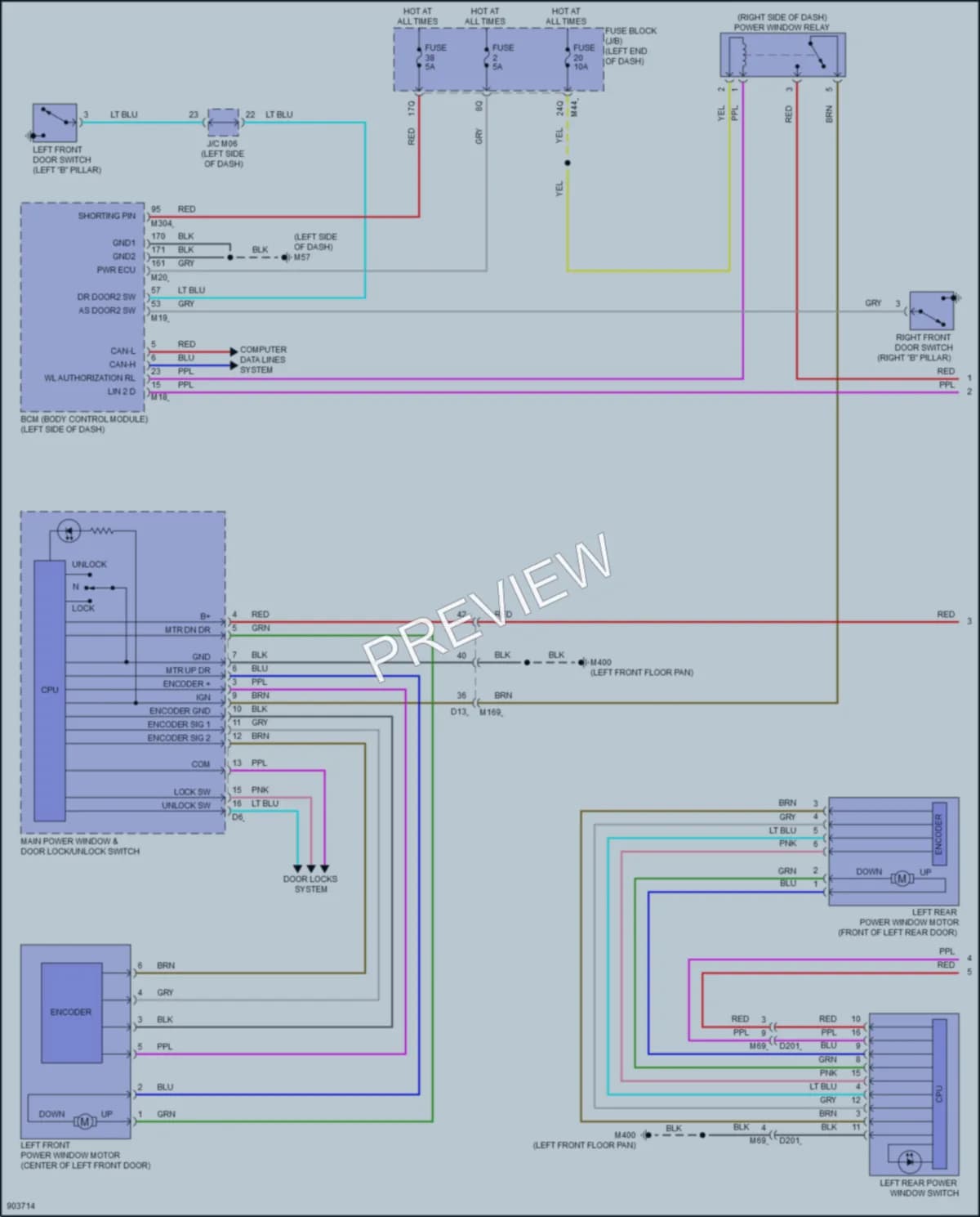 2025 Infiniti QX55 Power Windows wiring diagram preview