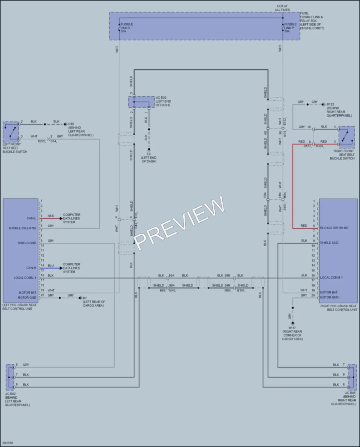 2025 Infiniti QX60 Passive Restraints wiring diagram preview