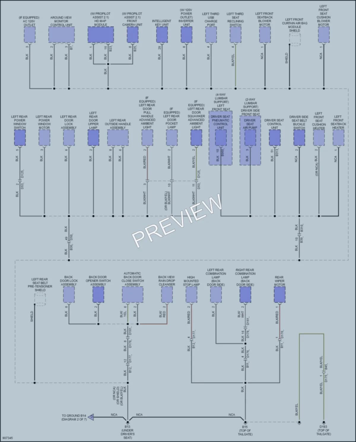 2025 Infiniti QX80 Ground Distribution wiring diagram preview