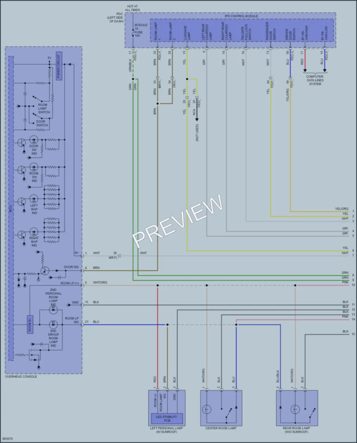2025 Kia Carnival Interior Lights wiring diagram preview