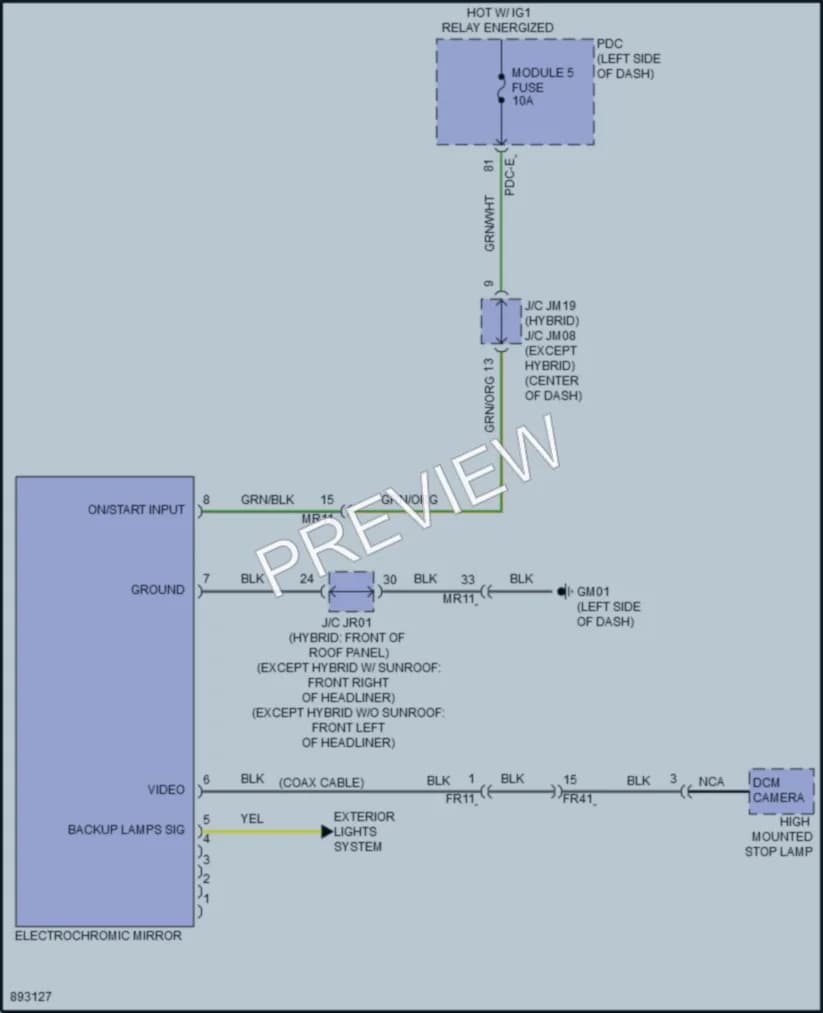 2025 Kia Carnival Power Mirrors wiring diagram preview