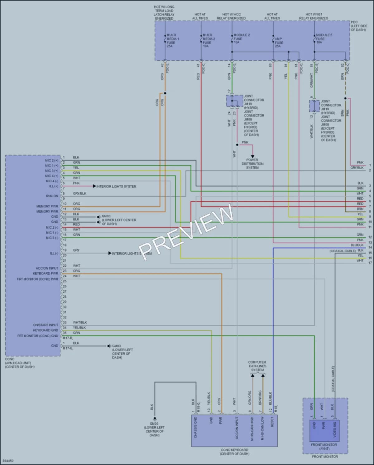 2025 Kia Carnival Radio wiring diagram preview