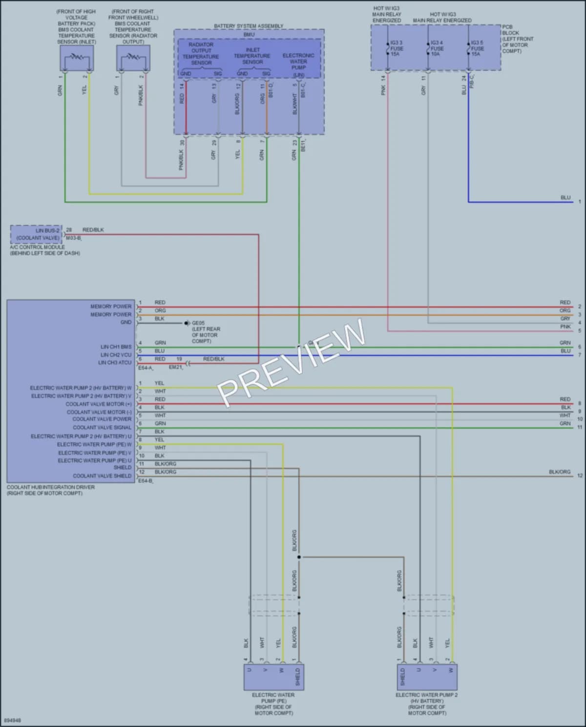 2025 Kia EV9 Cooling Fan wiring diagram preview